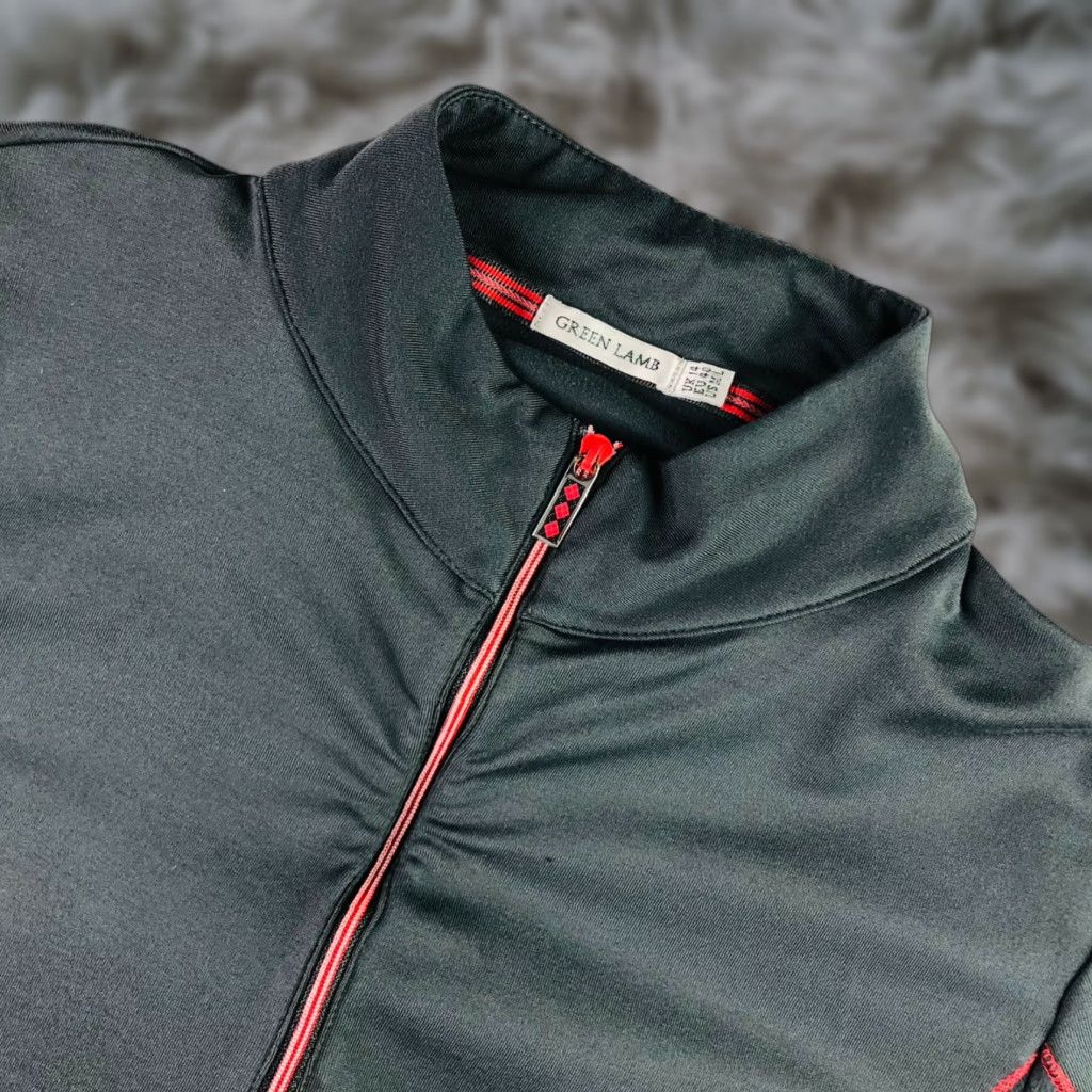 Green Lamb Jacket Men 1/4 Zip Performance Stretch Pullover Gray M/L Medium/Large Long Sleeve Regular Style Basic Jacket Modern Activewear Mens