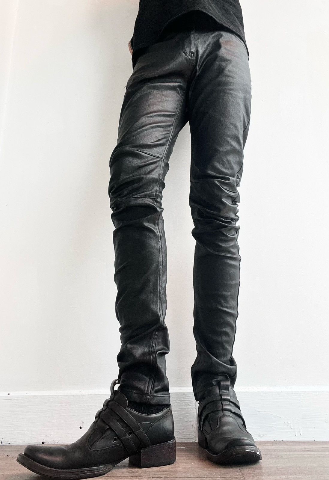 Japanese Brand 00s In The R Avant-Garde Wax Jeans Size US 30 / EU 46 - 3 Thumbnail