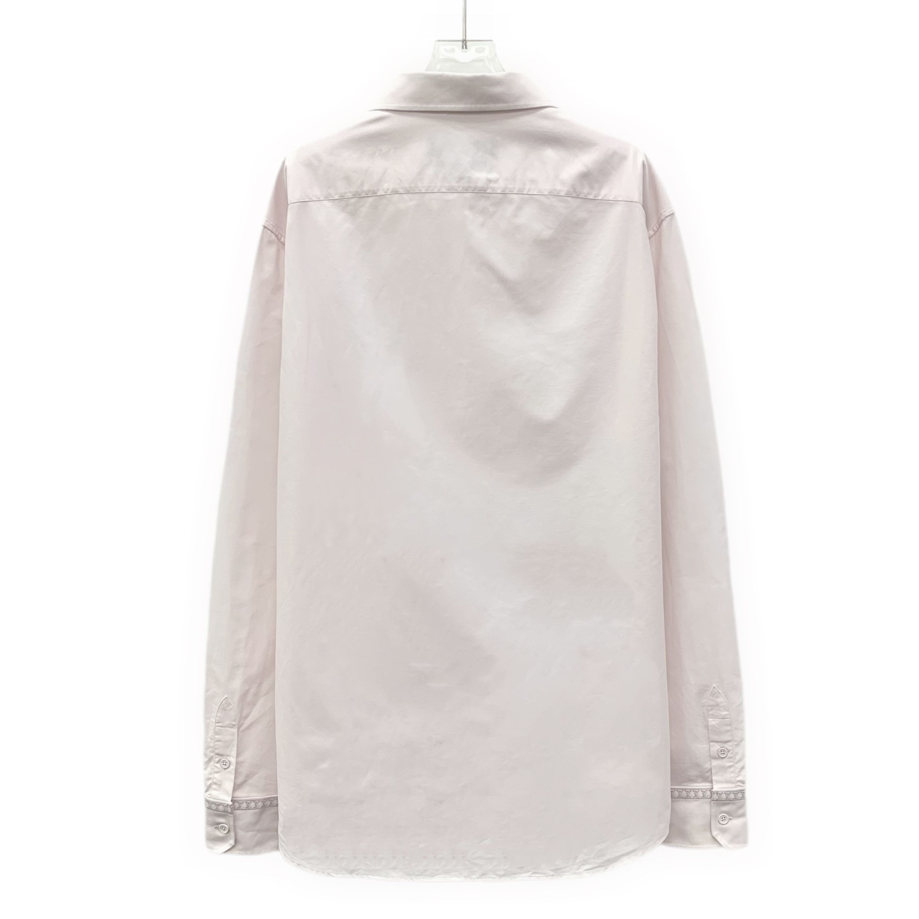 Louis Vuitton Louis Vuitton Pink Logo Embroidered Cotton Shirt (43) Size US S / EU 44-46 / 1 - 7 Thumbnail