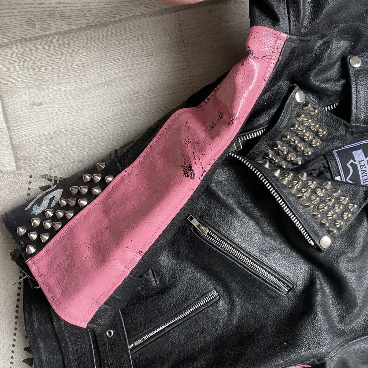 Genuine Leather Vintage 80s Heavy Punk Real Leather biker Jacket Sex Pistols Size S / US 4 / IT 40 - 8 Thumbnail