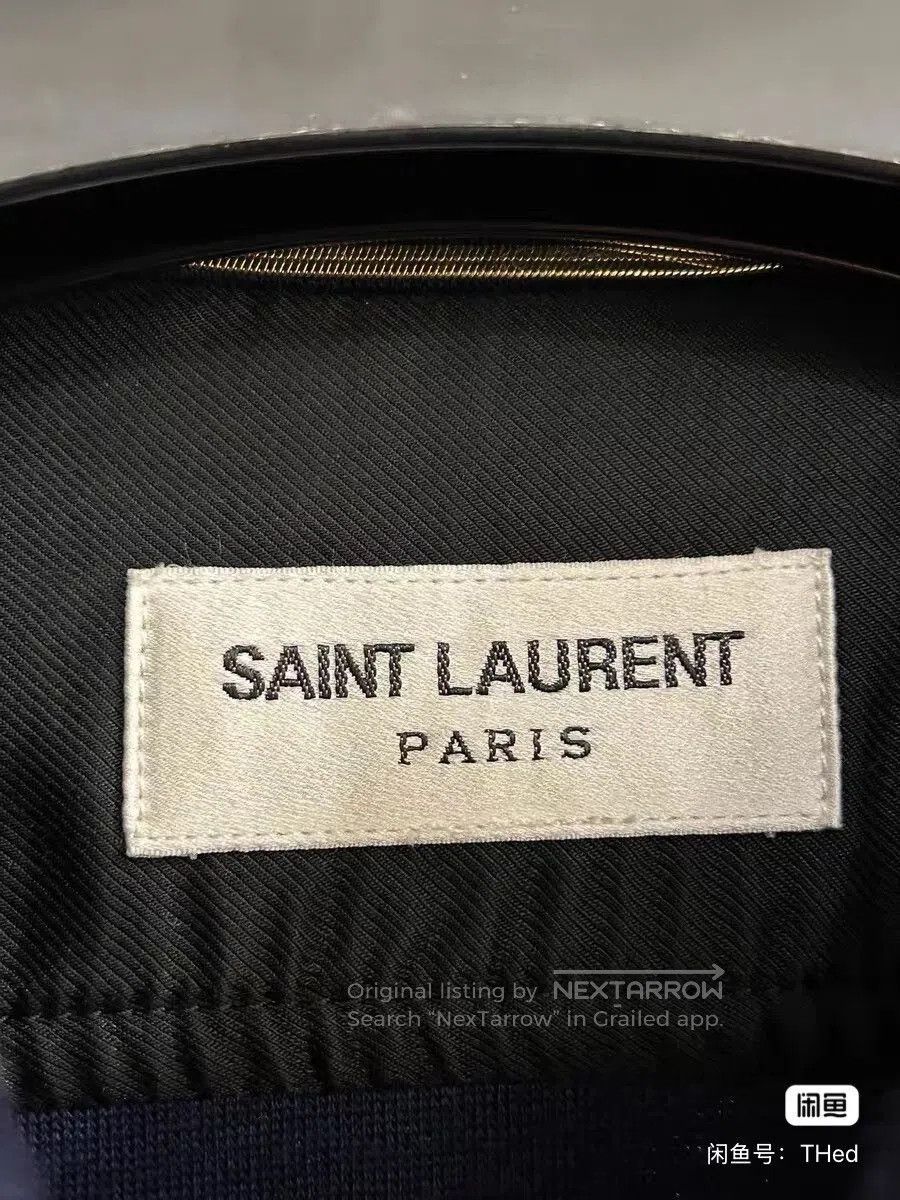 Saint Laurent Paris saint laurent blue embroidered shirt. Size US M / EU 48-50 / 2 - 2 Thumbnail