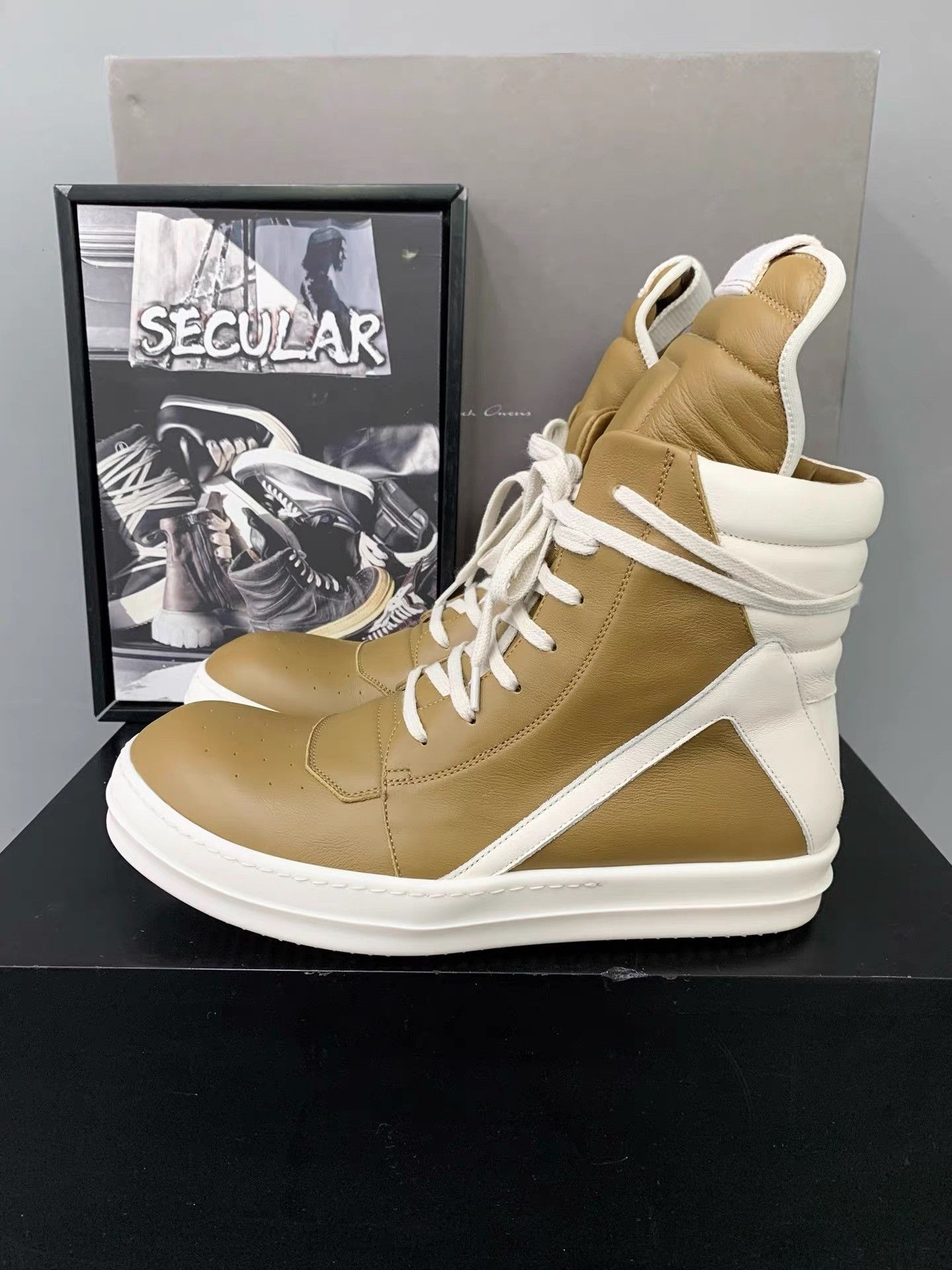 Rick Owens Rick Owens Ginger Inverted Triangle Geobasket K34 Size US 7 / EU 40 - 3 Thumbnail