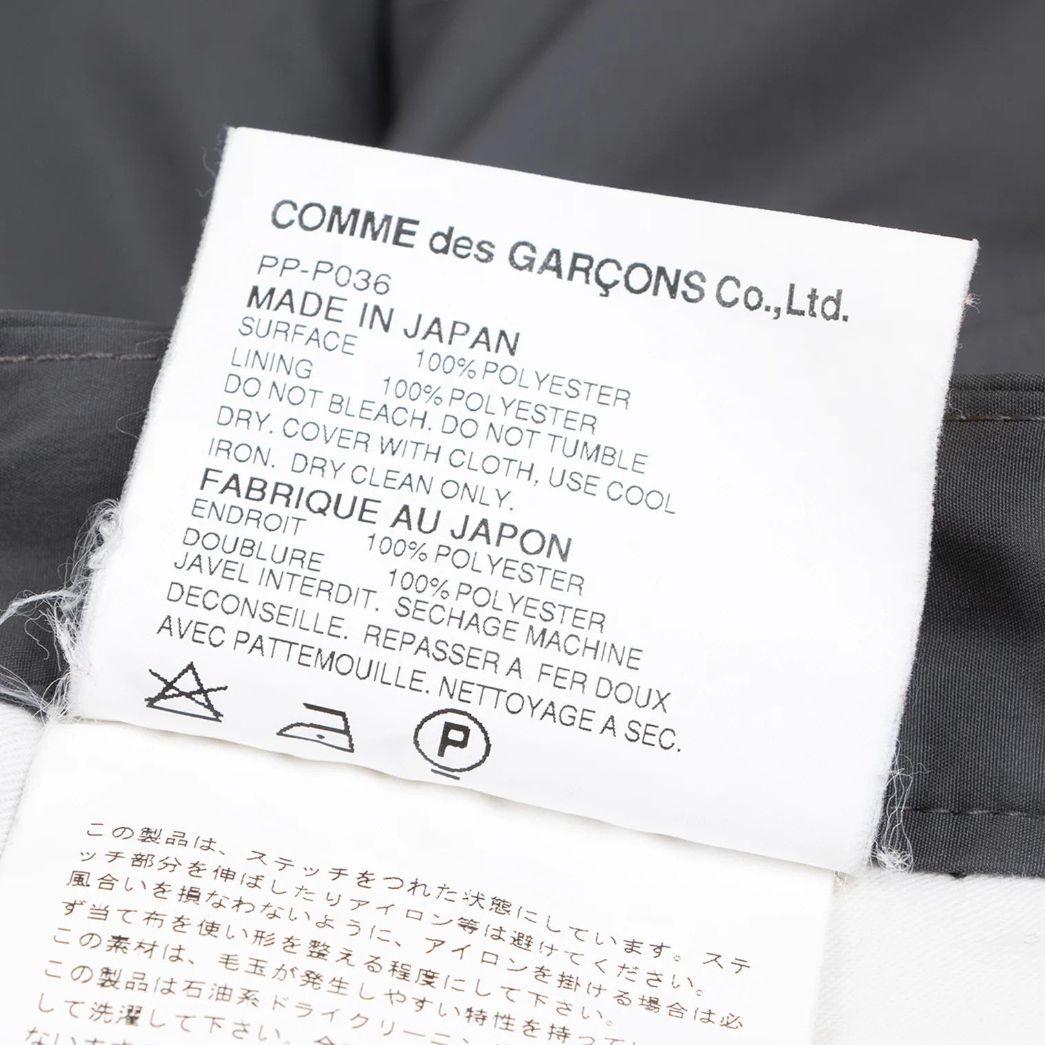 Comme des Garcons Homme Plus Fleece-Lined Pants in Gray Size S Size US 30 / EU 46 - 13 Thumbnail