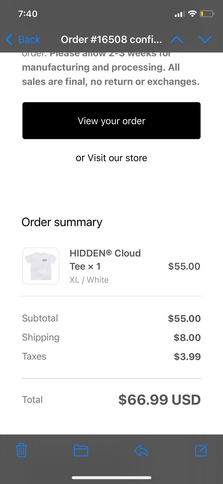 HIDDEN HIDDEN NY Cloud T-Shirt Size US XL / EU 56 / 4 - 6 Thumbnail