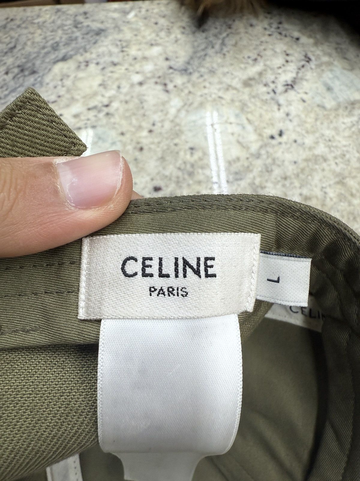 Celine Celine Olive Dad Hat Size 32 - 5 Thumbnail