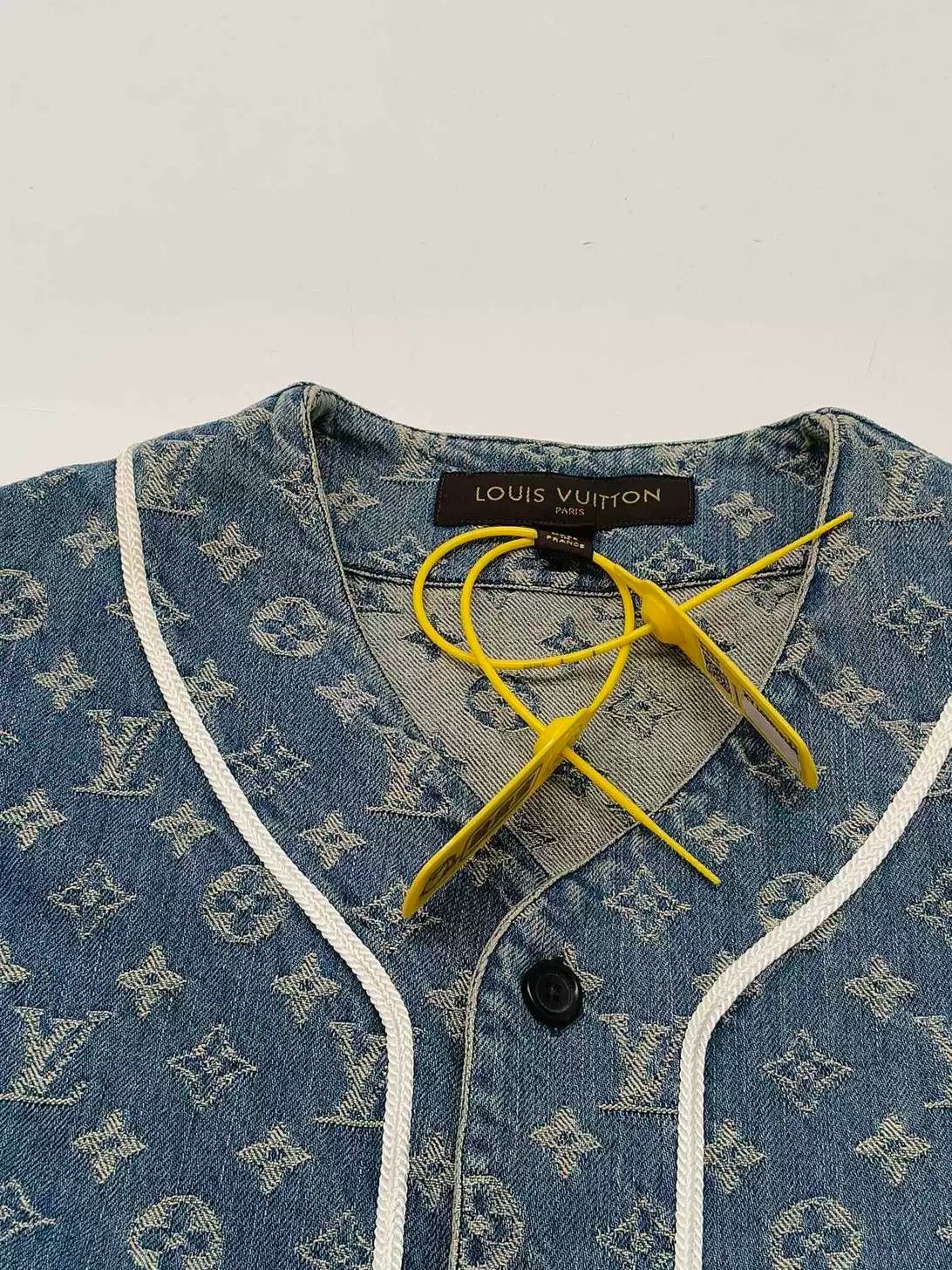 Louis Vuitton Louis Vuitton Supreme Denim Baseball Shirt-yf