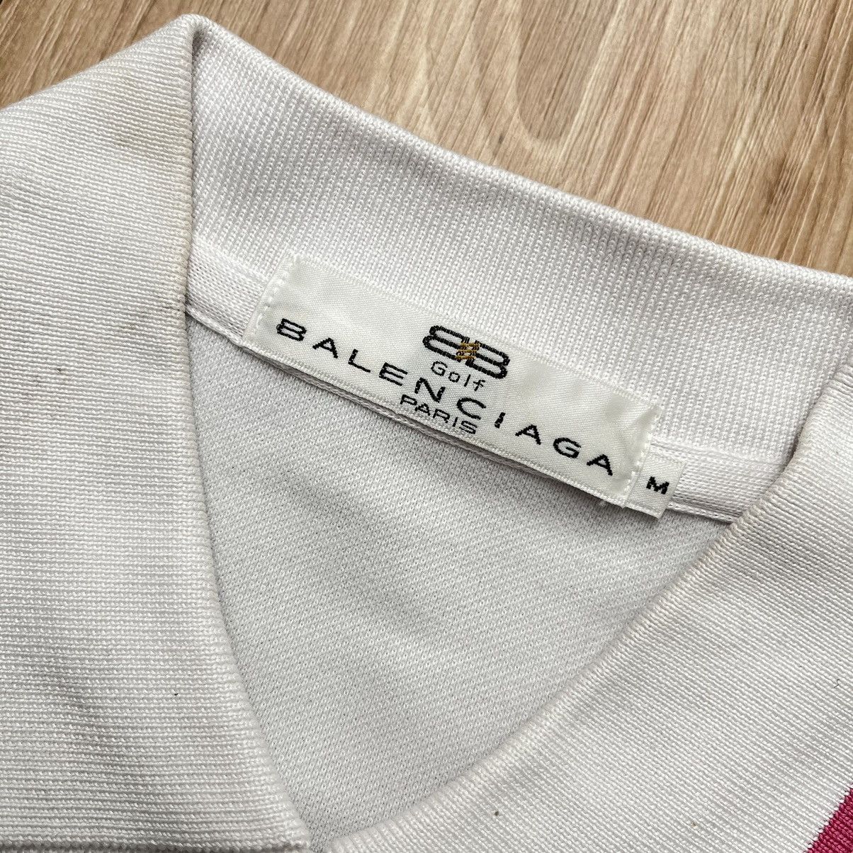 Balenciaga × Vintage Vintage 90s Balenciaga Polo Shirt Full Print Big logo Size M / US 6-8 / IT 42-44 - 4 Thumbnail