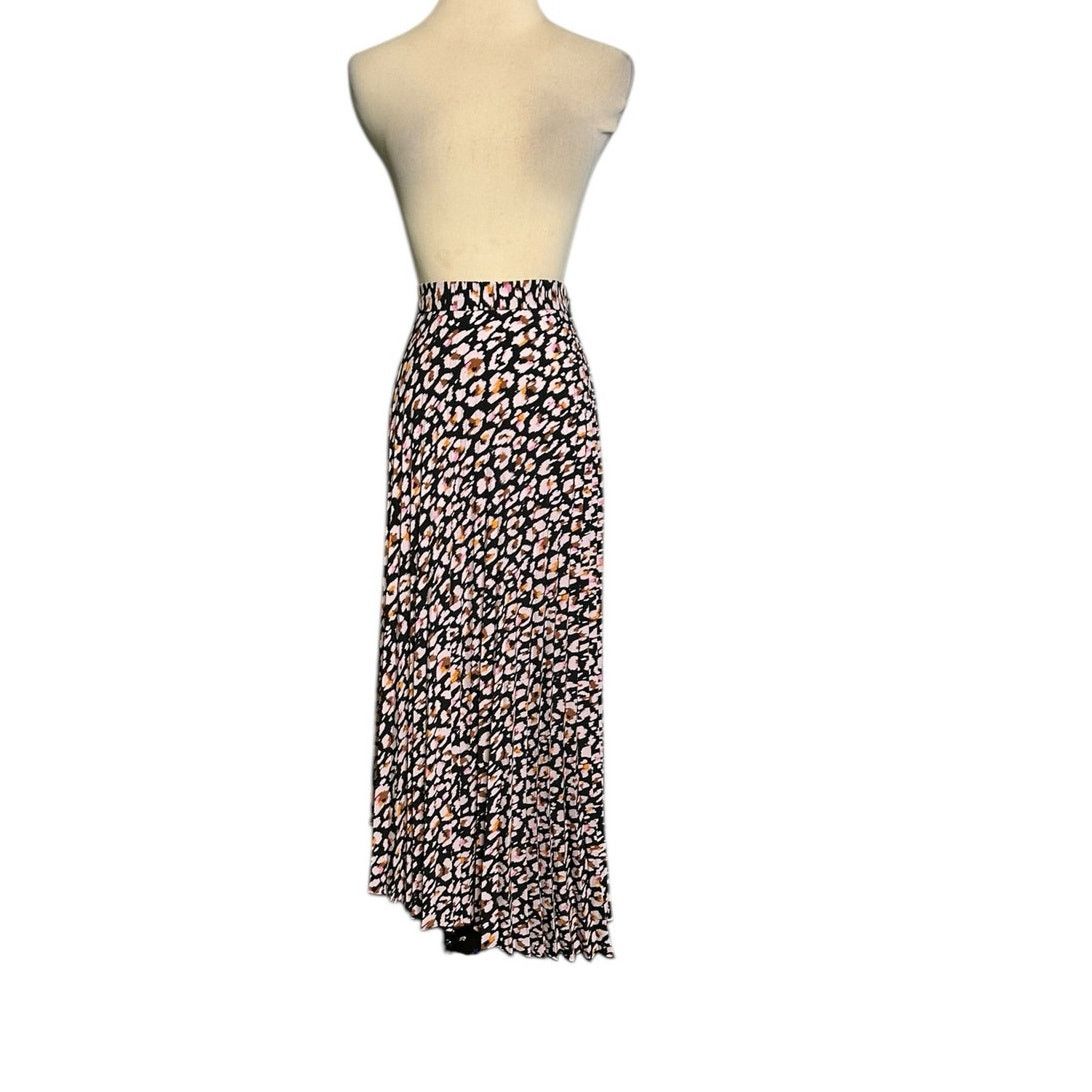 Sanctuary Sanctuary black cream floral pleated midi skirt size large Size 30" / US 8 / IT 44 - 9 Thumbnail