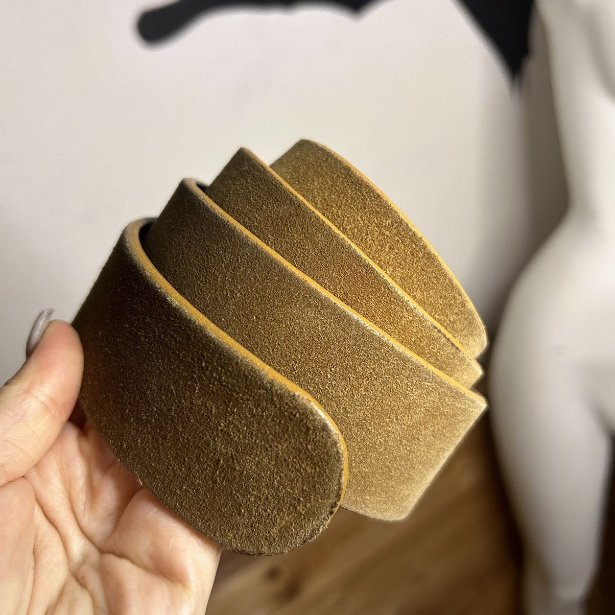 Japanese Brand × Vintage Vintage Suede Belt Size 32 - 6 Thumbnail