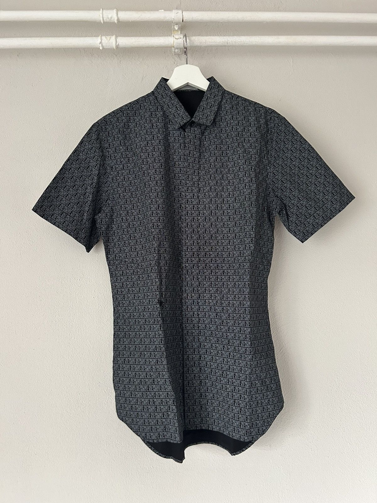 image of Dior New Wave Allover Print Shirt in Black, Men's (Size Medium)