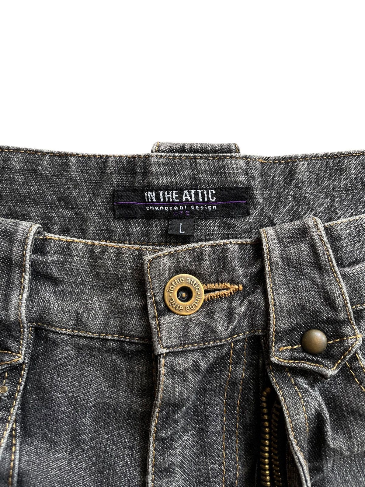 If Six Was Nine × Japanese Brand × Le Grande Bleu (L.G.B.) In the attic pocket zip distressed flared denim pants Size US 32 / EU 48 - 9 Thumbnail