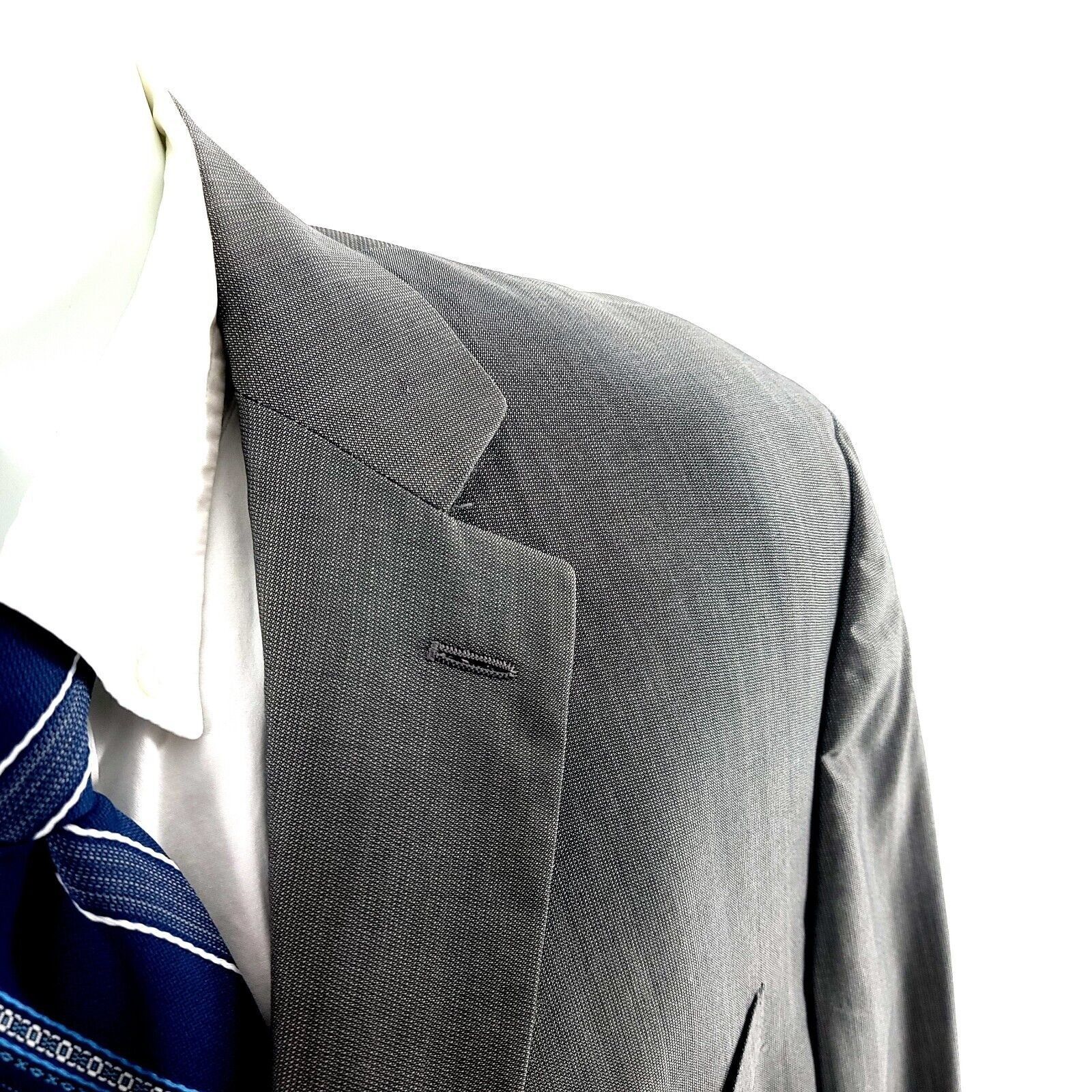 Barneys New York Barneys New York Wool Gray 3 Button Blazer 44R Size 44R - 2 Thumbnail