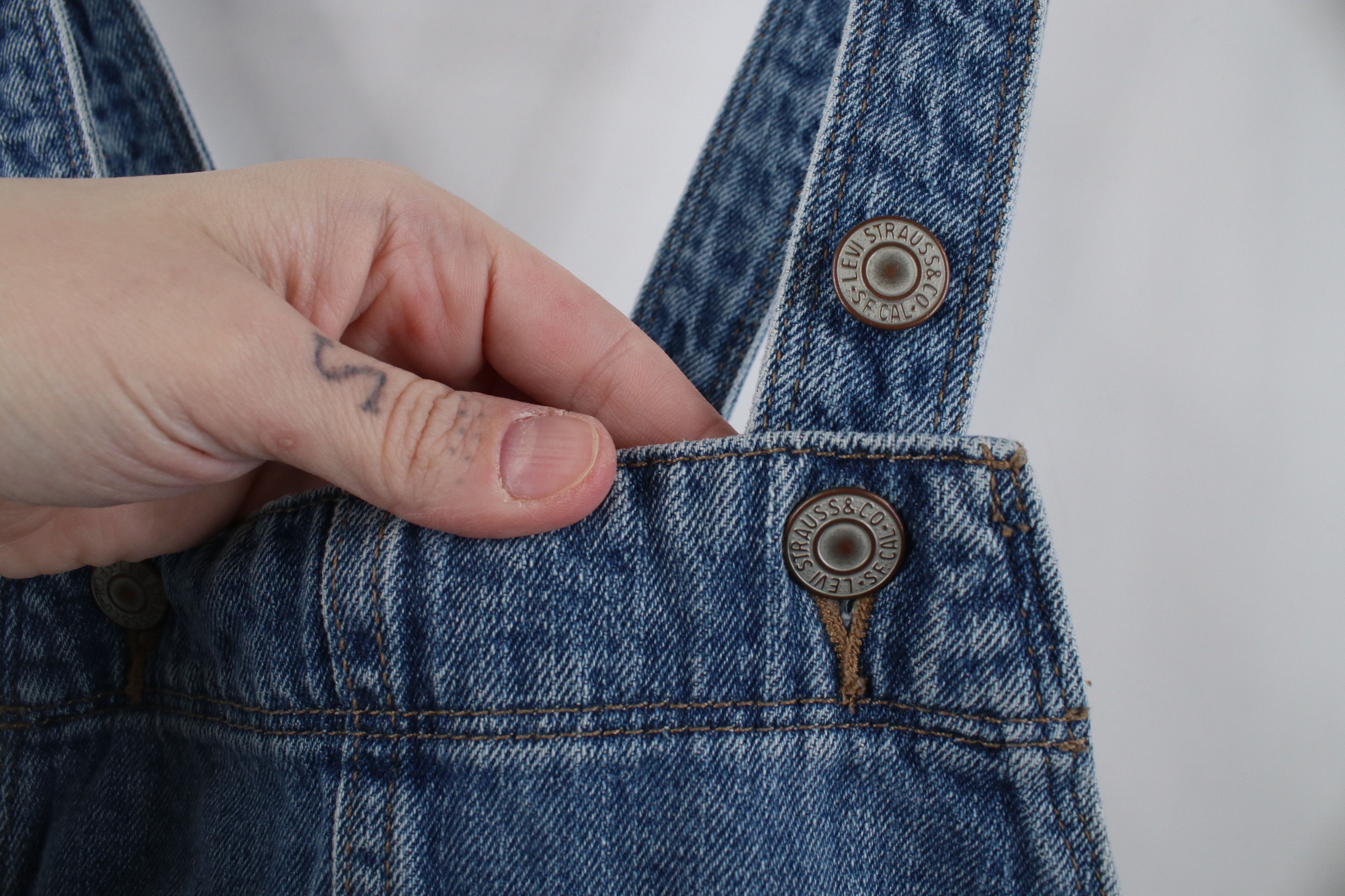 Levi's Vintage Y2K Levis Babydoll Denim Shortalls Overalls Size 27" / US 4 / IT 40 - 11 Thumbnail