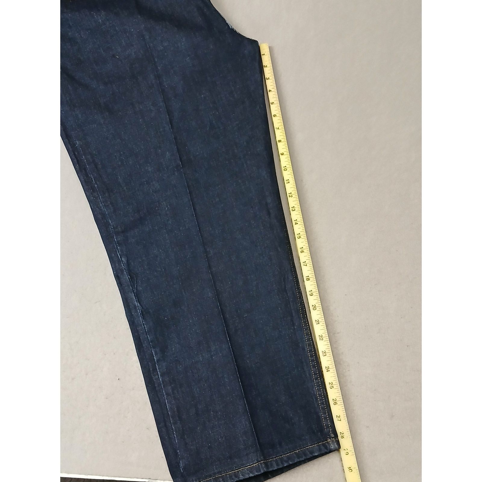 George George (50x30) Men's Straight Leg Relaxed Blue Denim Jeans Size US 34 / EU 50 - 4 Thumbnail