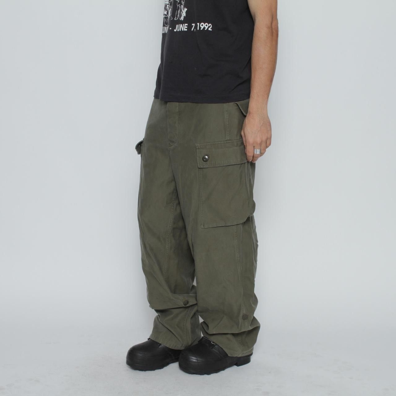 Vintage GREEN TECHNICAL MULTILAYER HEAVY COTTON CARGO MILITARY PANTS Size US 34 / EU 50 - 2 Thumbnail