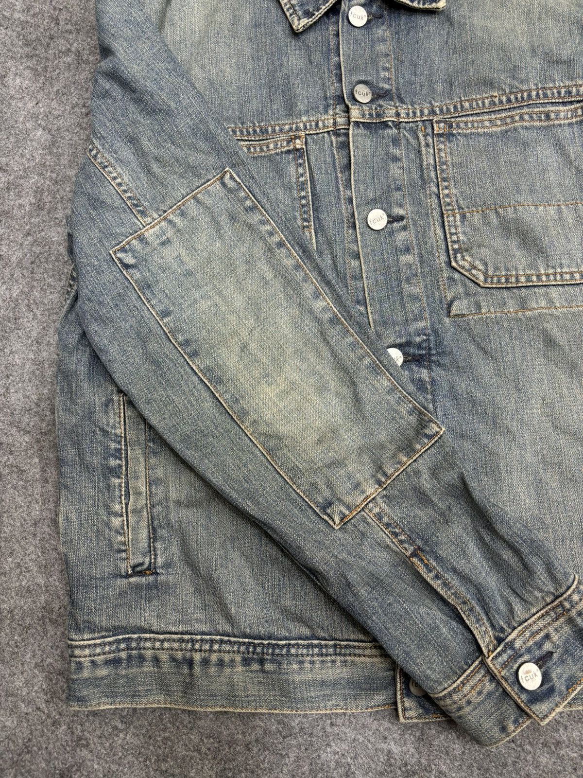 FCUK 💥Vintage💥FCUK Double Elbow Trucker Denim Jacket F496 Size US M / EU 48-50 / 2 - 9 Thumbnail