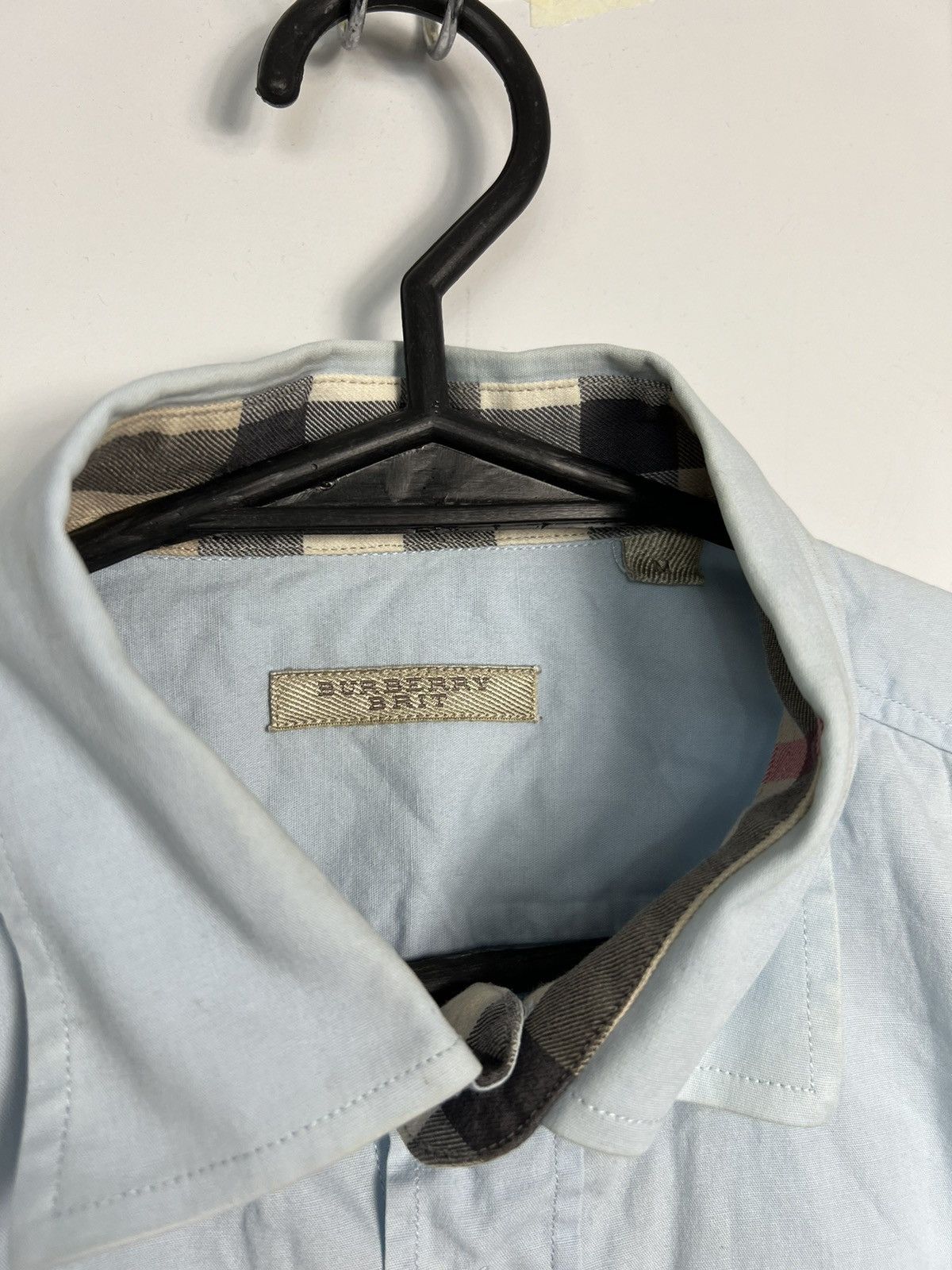 Burberry Shirt Burberry Brit Logo Baby Blue Size US M / EU 48-50 / 2 - 2 Thumbnail