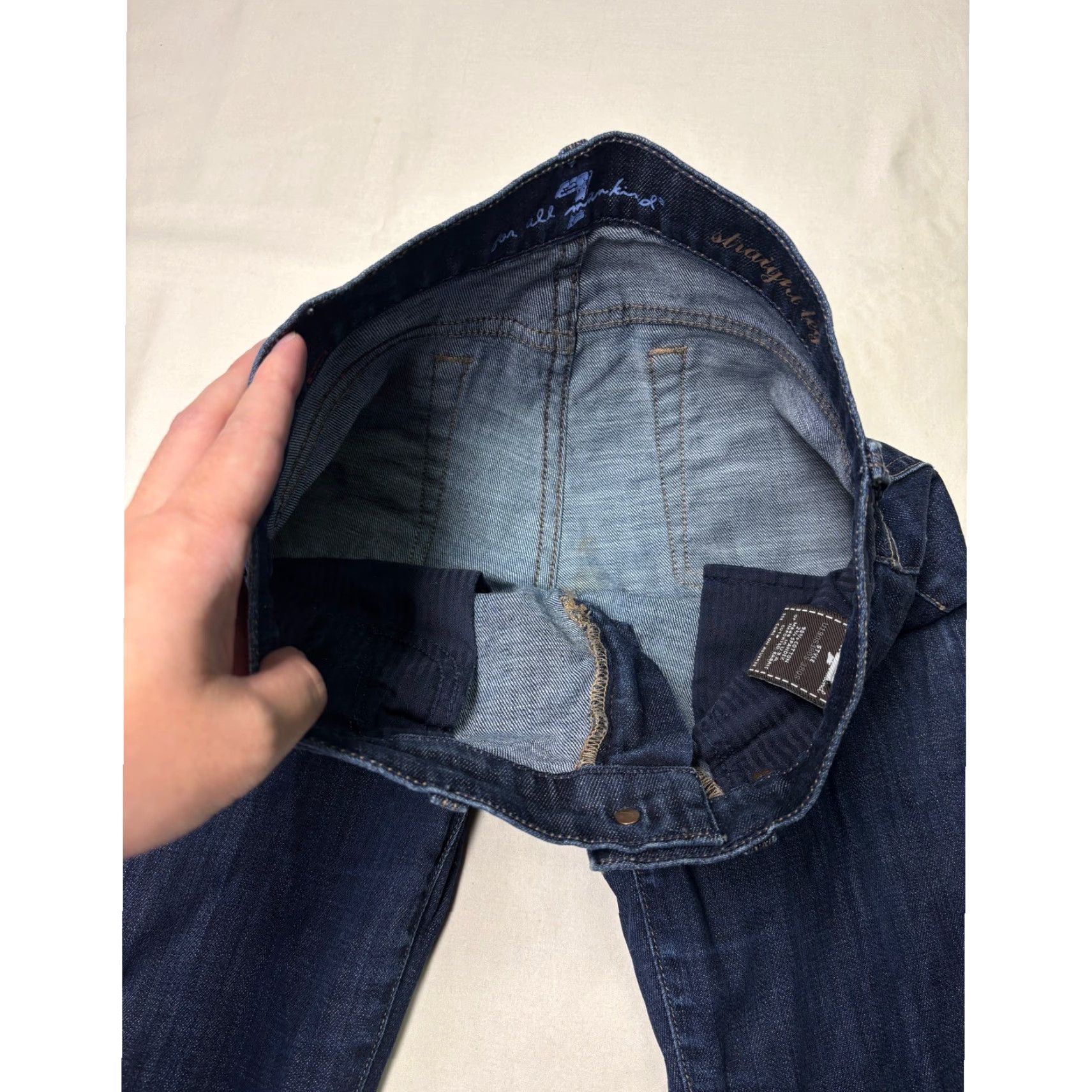 7 For All Mankind 7 For All Mankind Jeans Women Size 28X28 Dark Wash Straight Leg Denim Cotton Spandex Zip Button 5-Pocket Classic Fit Womens Size 28" / US 6 / IT 42 - 4 Thumbnail