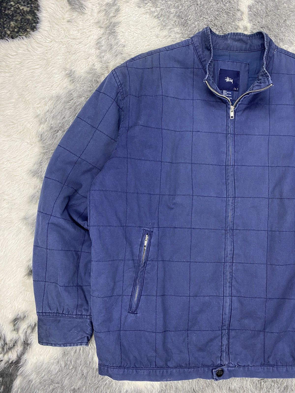 Stussy Vintage Rare STUSSY Checked Stitch Quilted Jacket Size US XL / EU 56 / 4 - 4 Thumbnail