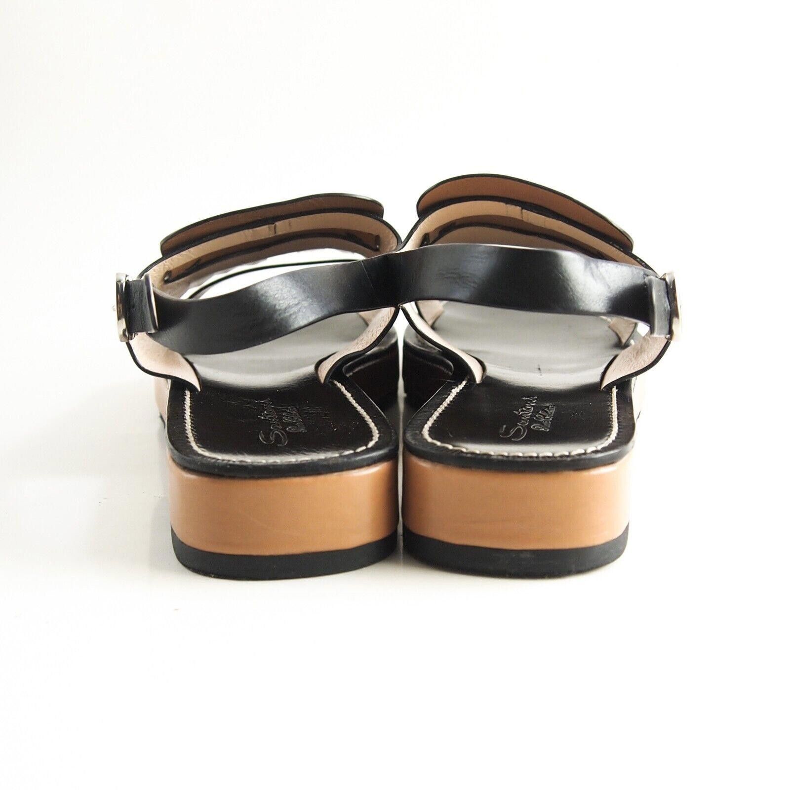 Santoni Santoni Slingback Sandals Black Brown Leather US 10 EU 40 Size US 10 / IT 40 - 9 Thumbnail