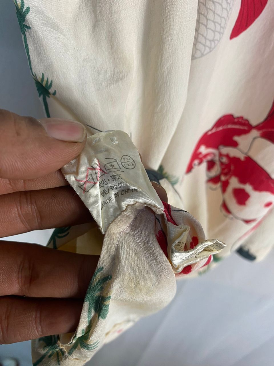 Vintage Unisex🔥 vintage koi fish silk button up shirt by powder big Size US XL / EU 56 / 4 - 10 Thumbnail