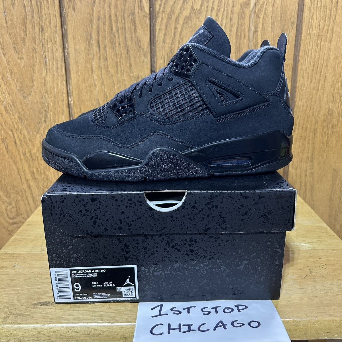 Jordan Brand Nike Air Jordan 4 Retro 2025 Black Cat FV5029-010 Mens 9 NEW Size US 9 / EU 42 - 3 Thumbnail