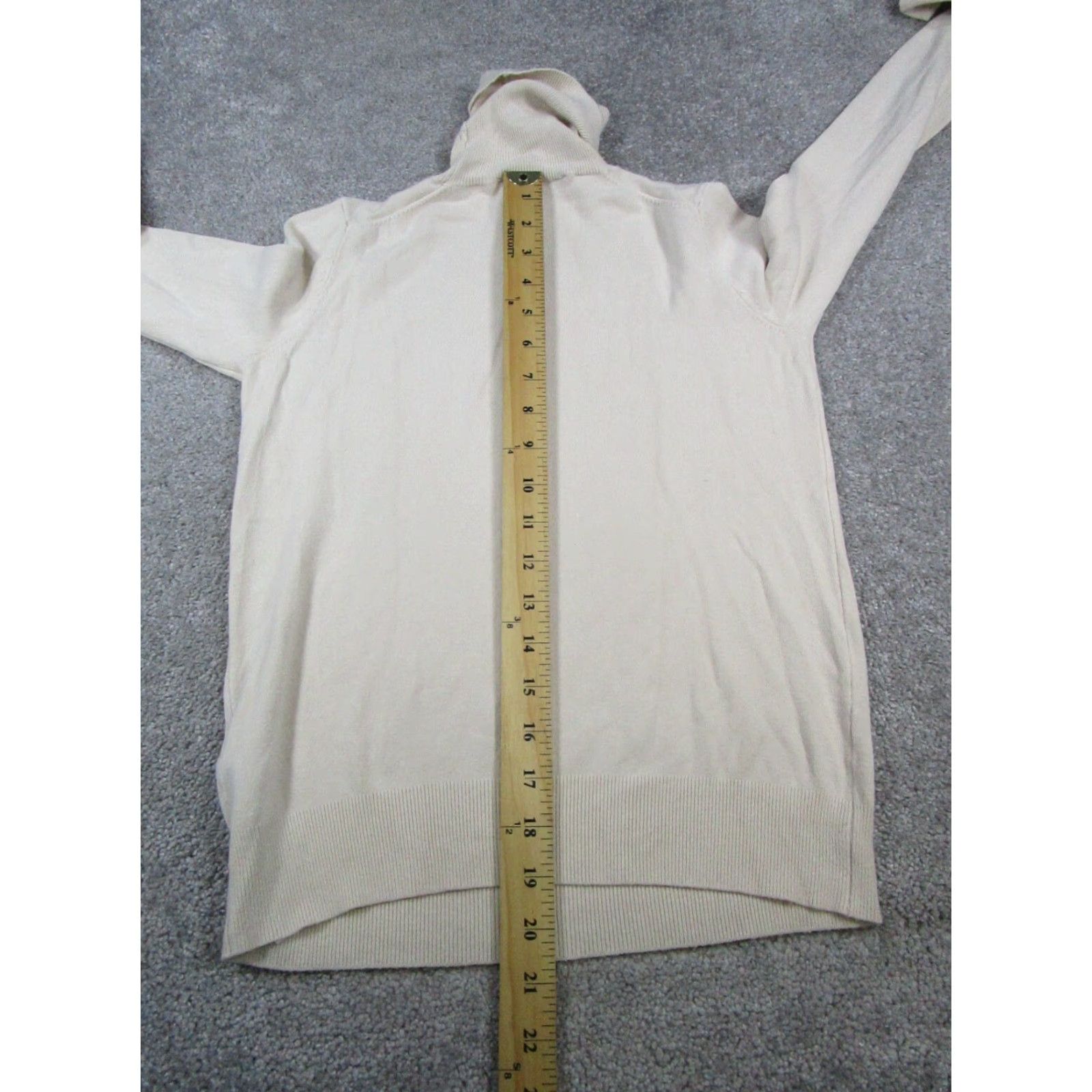 Zara VINTAGE Zara Sweater Pullover Women Small Beige Knit Turtleneck 90s Fashion Womens Size S / US 4 / IT 40 - 7 Thumbnail