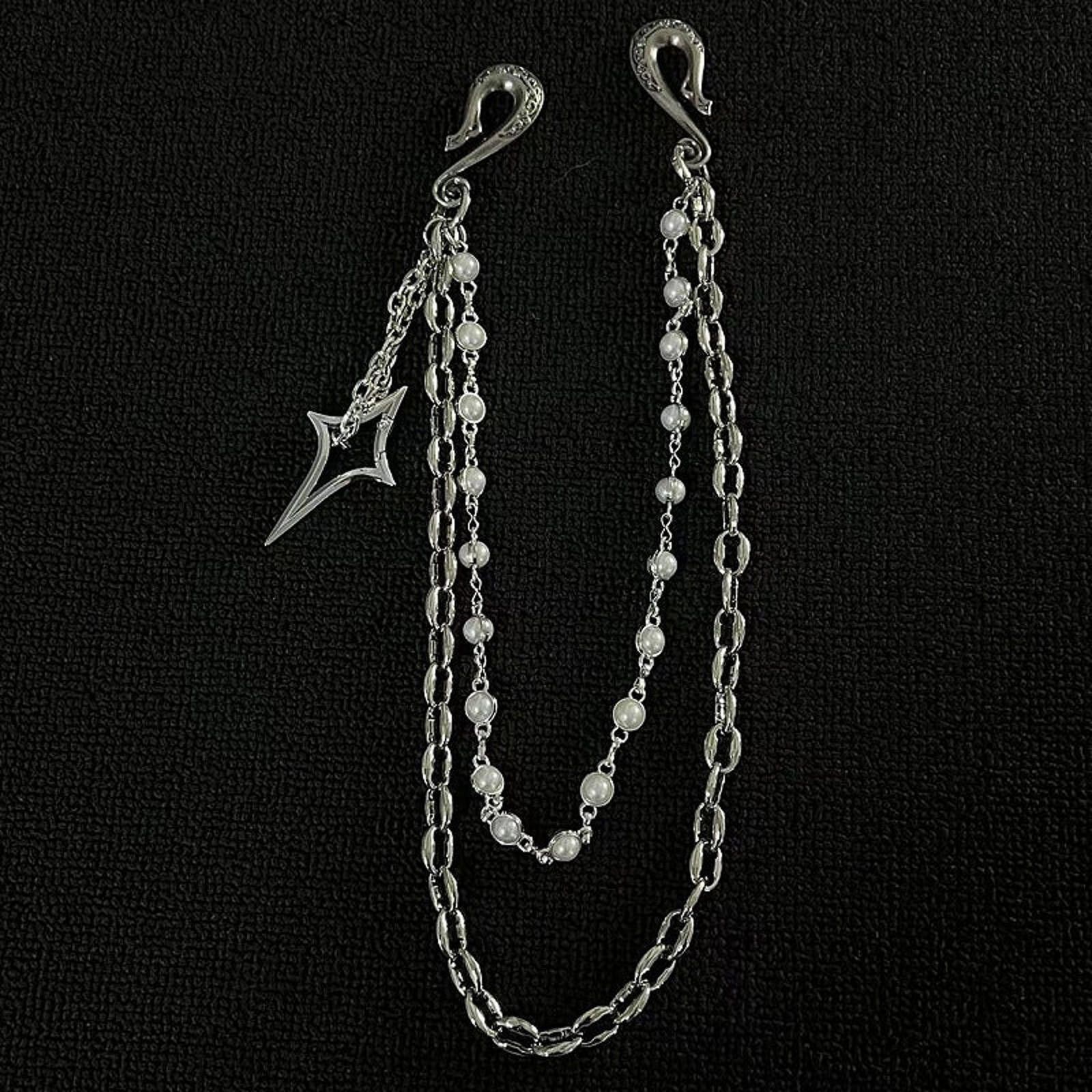 Vintage Silver Chain Double Wallet Chain Size ONE SIZE - 2 Thumbnail