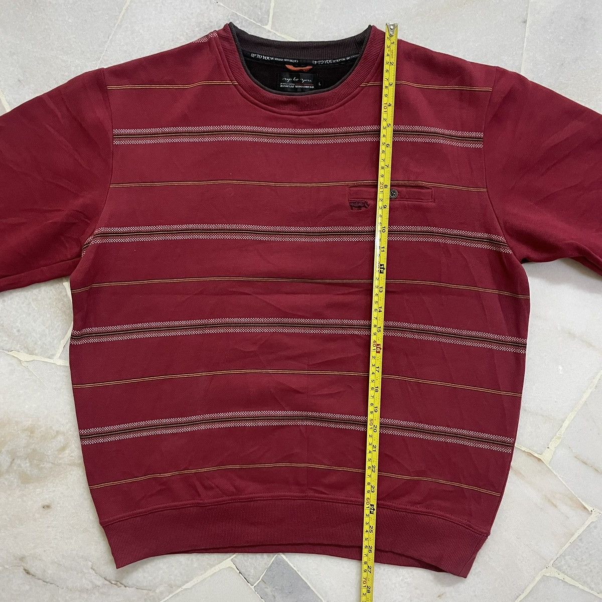 Kansai Yamamoto Vintage Sweatshirt Stripe Up to U Kansai Yamamoto Size US L / EU 52-54 / 3 - 8 Thumbnail