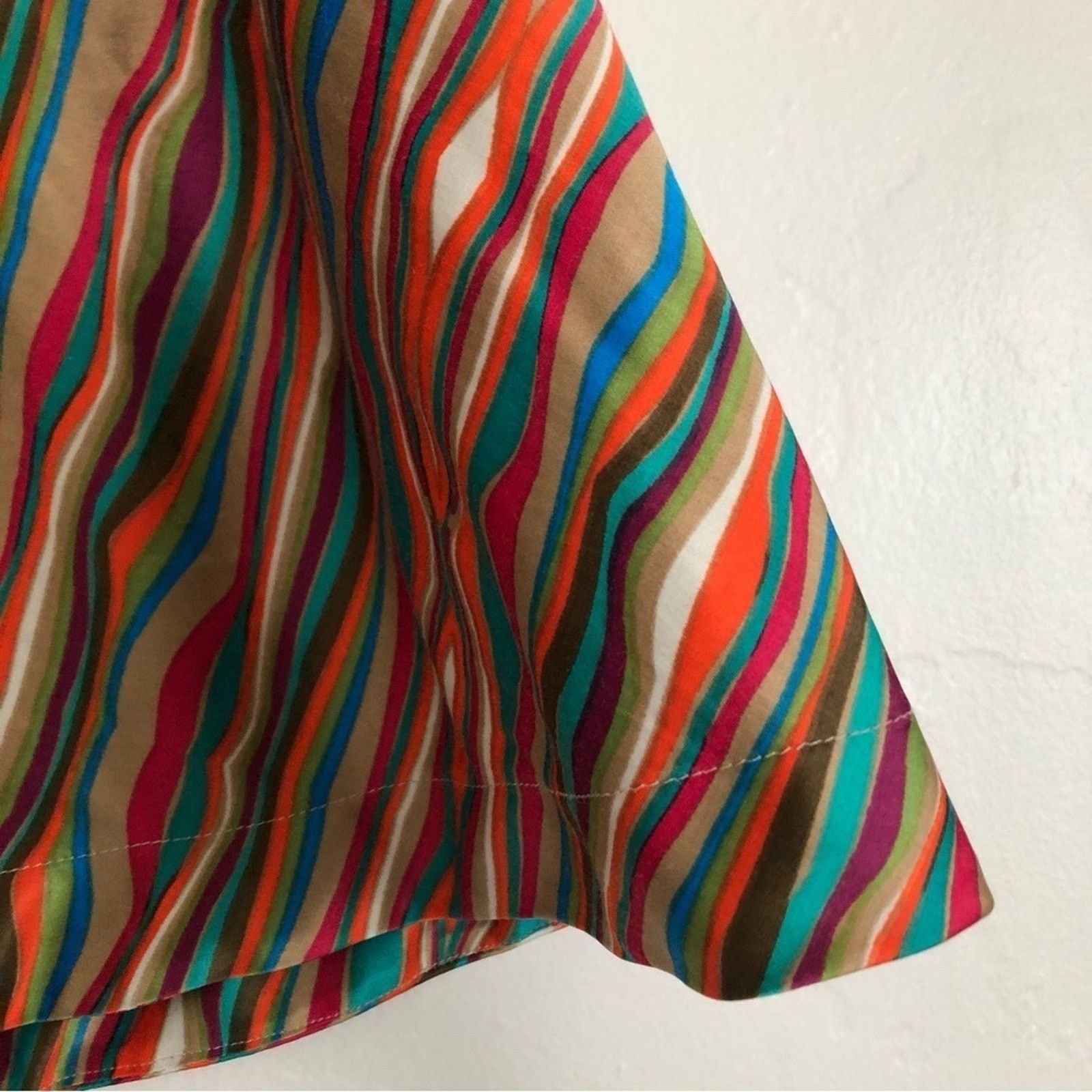 Other Retro Rainbow Multicolor Stripe Colorful Skater Mini Skirt Size 30" / US 8 / IT 44 - 4 Thumbnail