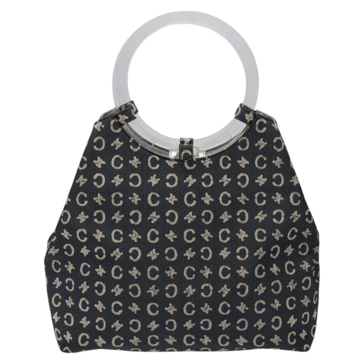 Celine CELINE C Sulky Circle Shoulder Bag Canvas Navy Clear Size ONE SIZE - 2 Thumbnail
