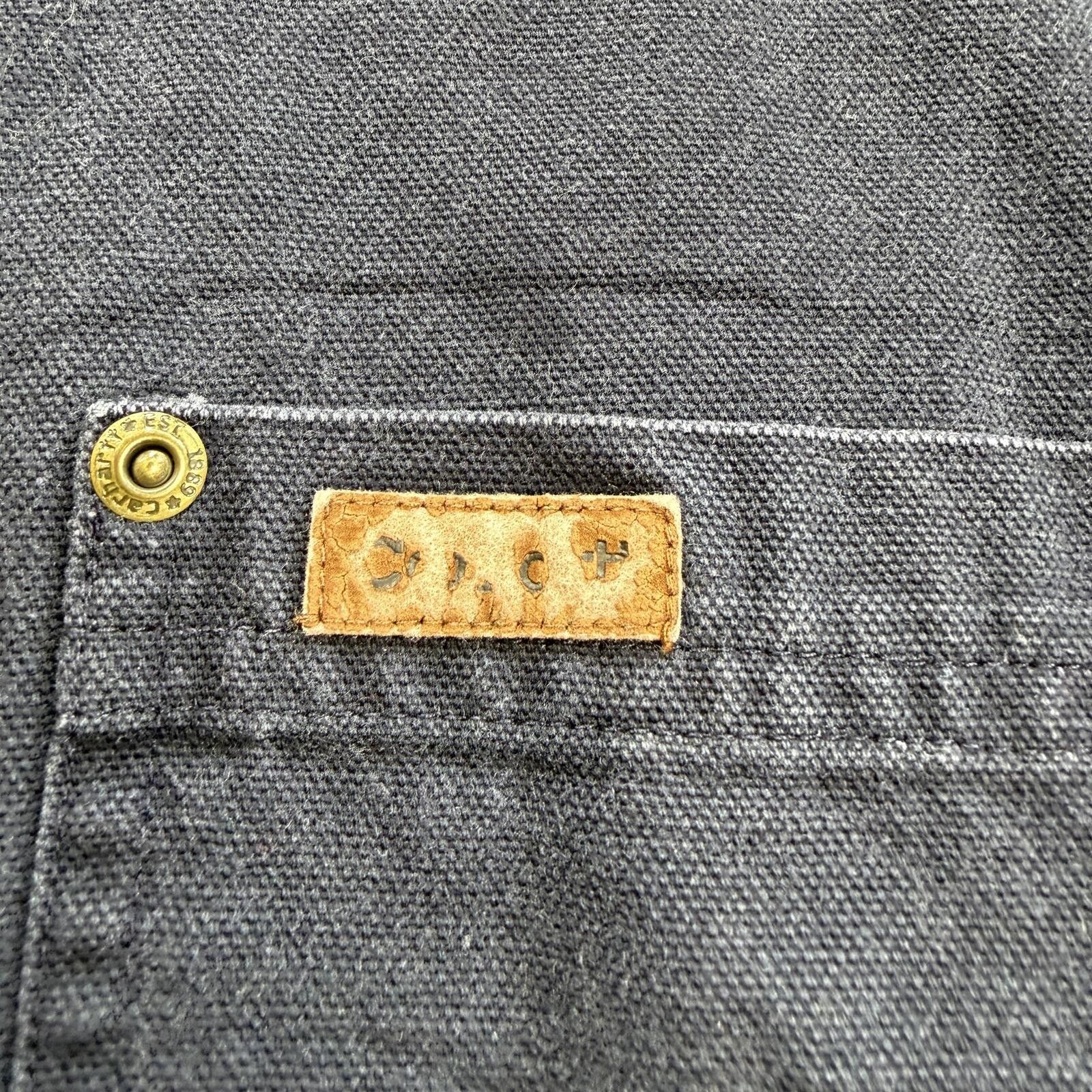 Carhartt Carhartt Lined Work Shirt Jacket XL Blue Canvas Snap Button Size US XL / EU 56 / 4 - 7 Thumbnail