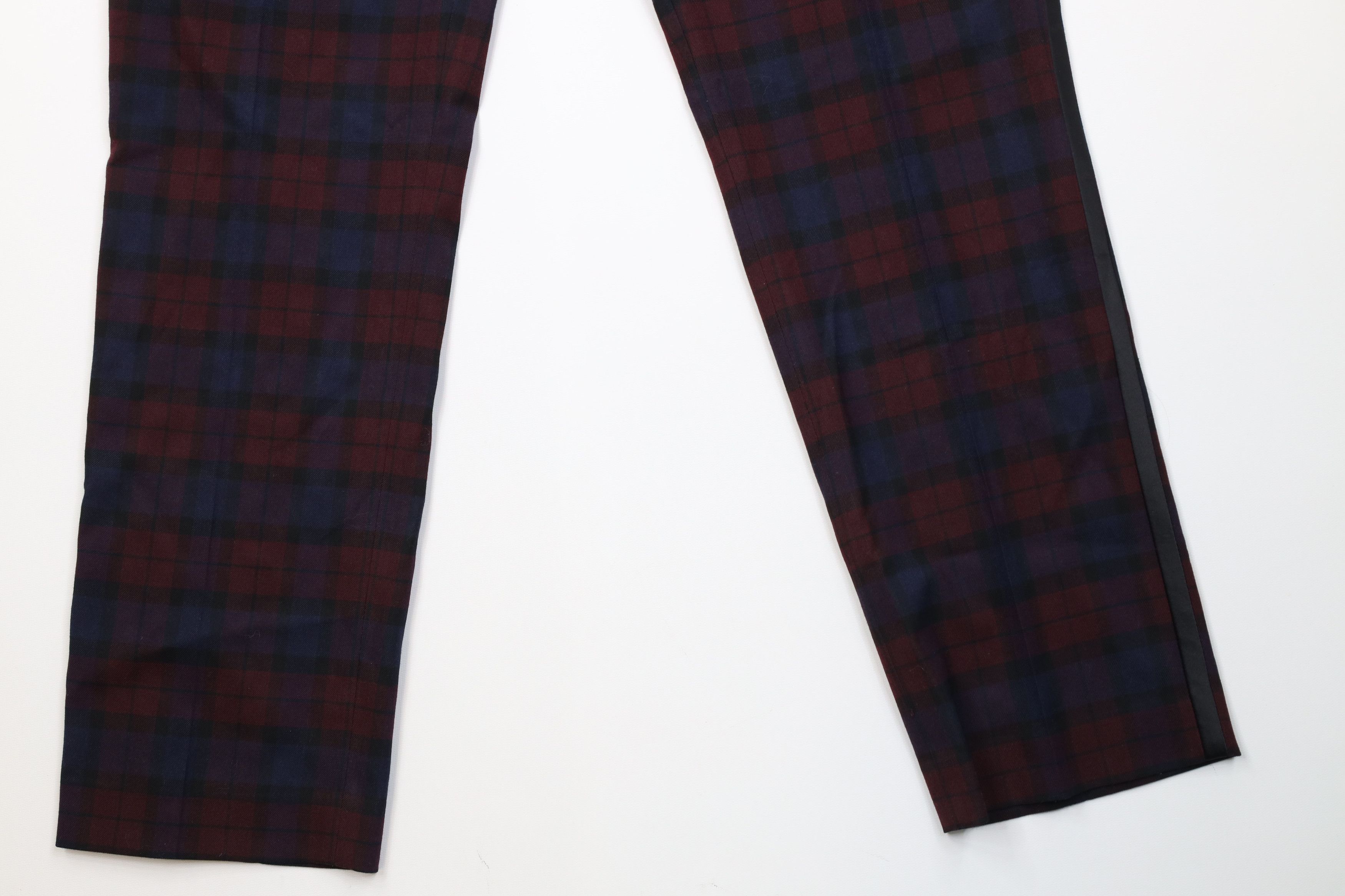 Express Express Slim Satin Stripe Tuxedo Chino Pants Trousers Plaid Size US 34 / EU 50 - 4 Thumbnail
