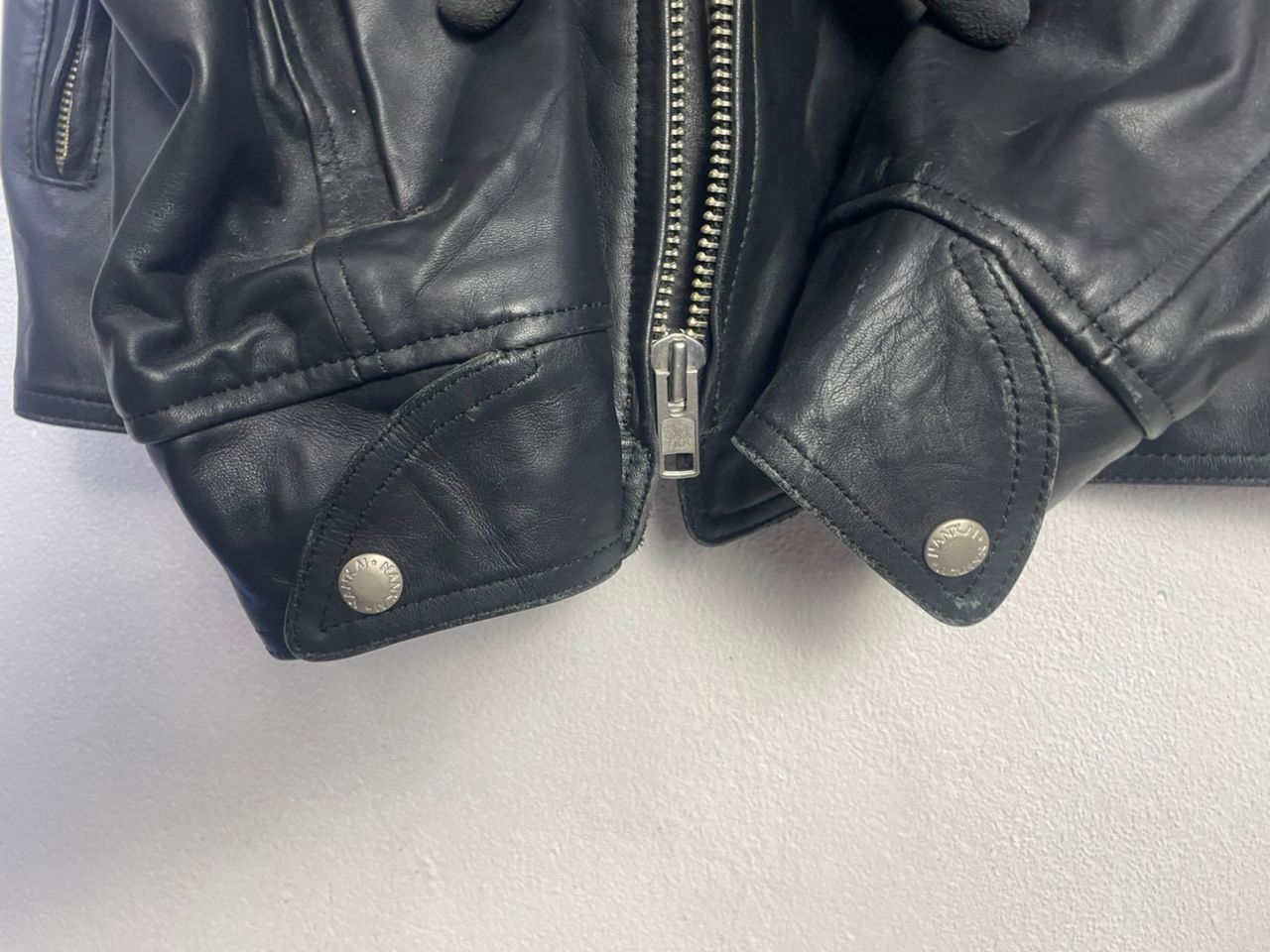 Japanese Brand × Vintage Vintage Nankai Leather Jacket Motorsport Size US XL / EU 56 / 4 - 3 Thumbnail