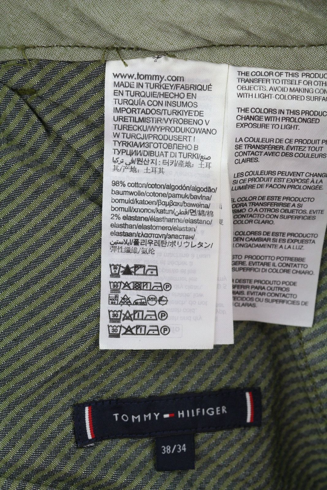 Tommy Hilfiger DENTON CHINO STRETCH W38/L34 Green Corduroy 85019 Size US 38 / EU 54 - 8 Thumbnail