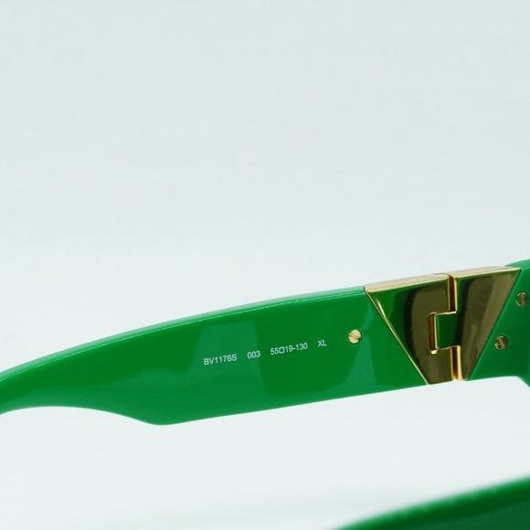 Bottega Veneta Bottega Veneta BV1176S 003 Sunglasses Green Cat Eye Frame Size ONE SIZE - 5 Thumbnail
