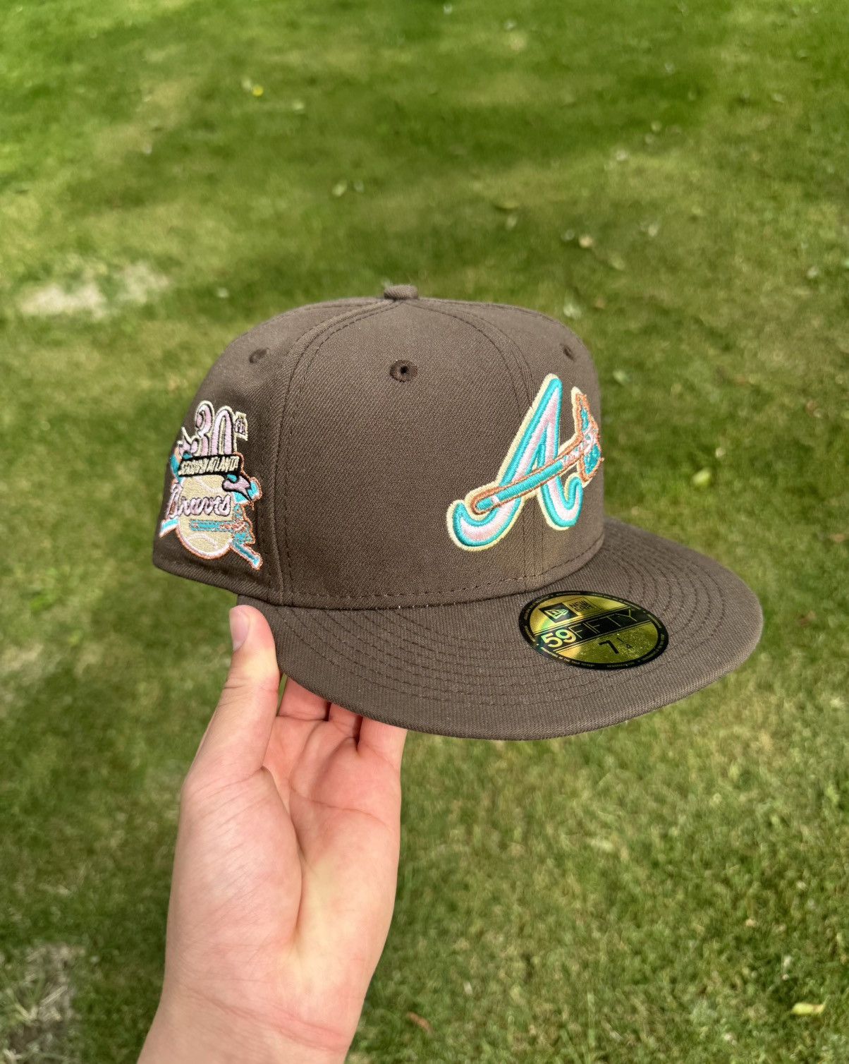 NEW ERA - ATLANTA BRAVES (Brown × Pink) Hat Club × MyFitteds × New Era 7 1/8 - PINK MOCHA ATLANTA