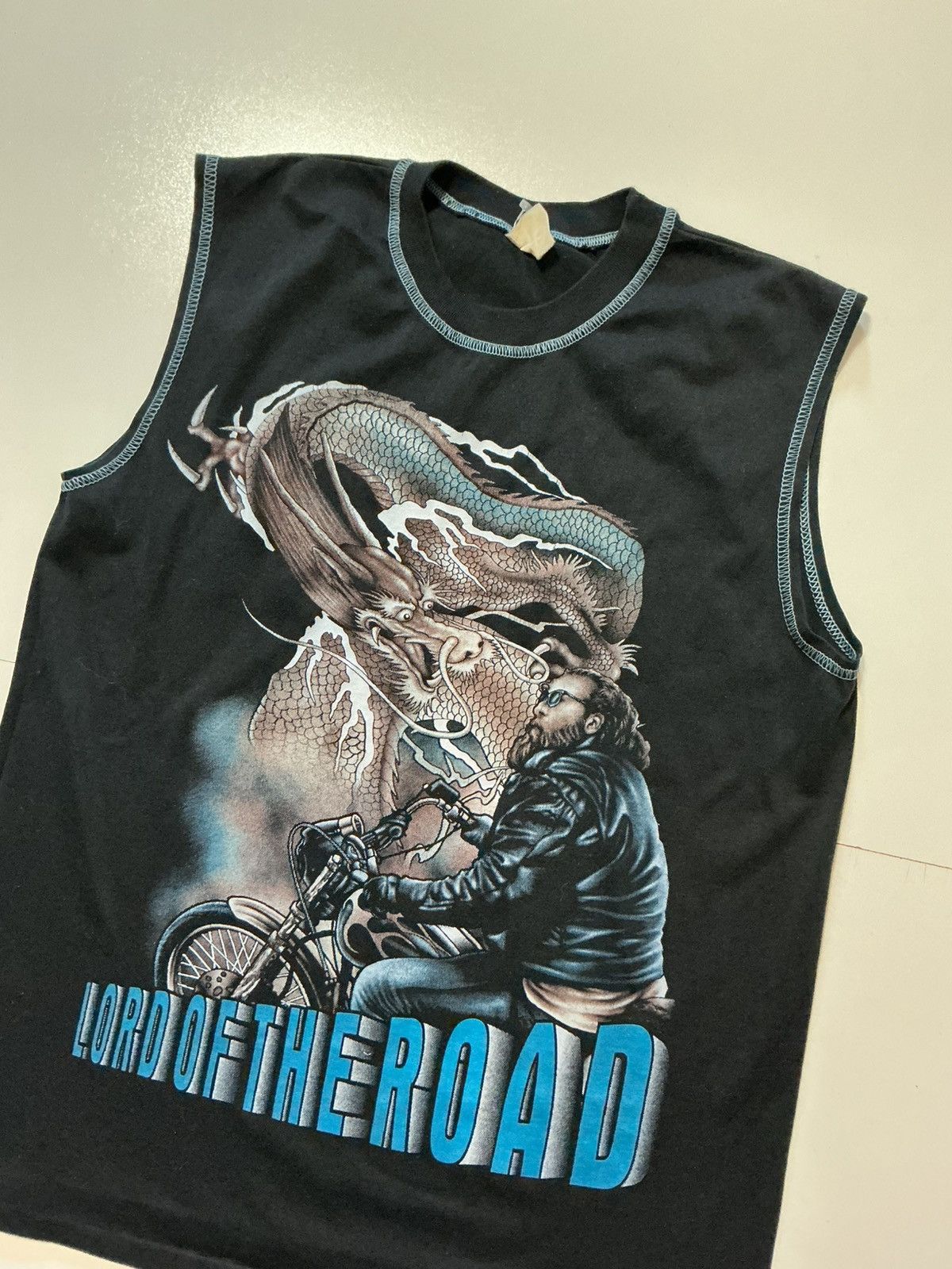 Vintage Vintage Lord Of The Road Motorcycle Biker Tank Top T-Shirt Size US S / EU 44-46 / 1 - 3 Thumbnail