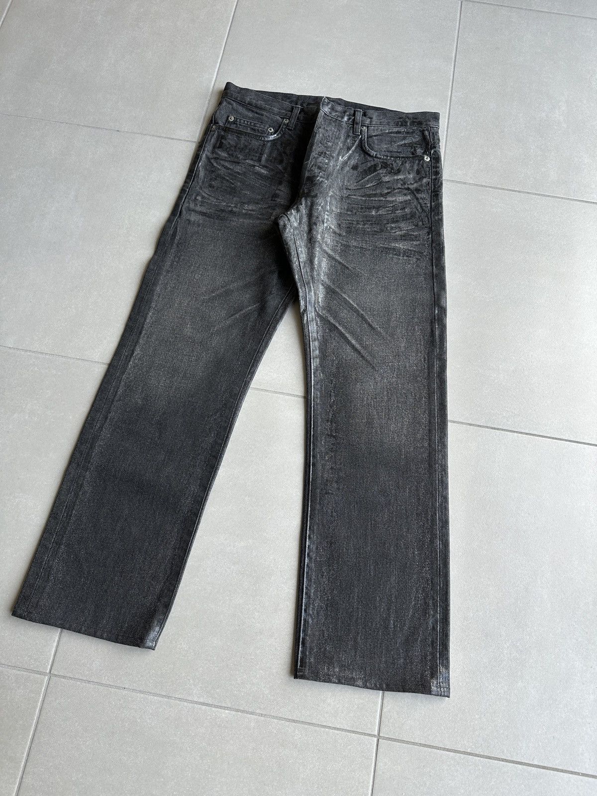 Dior × Hedi Slimane Dior Homme AW07 "navigate" luster waxed denim Size US 32 / EU 48 - 4 Thumbnail