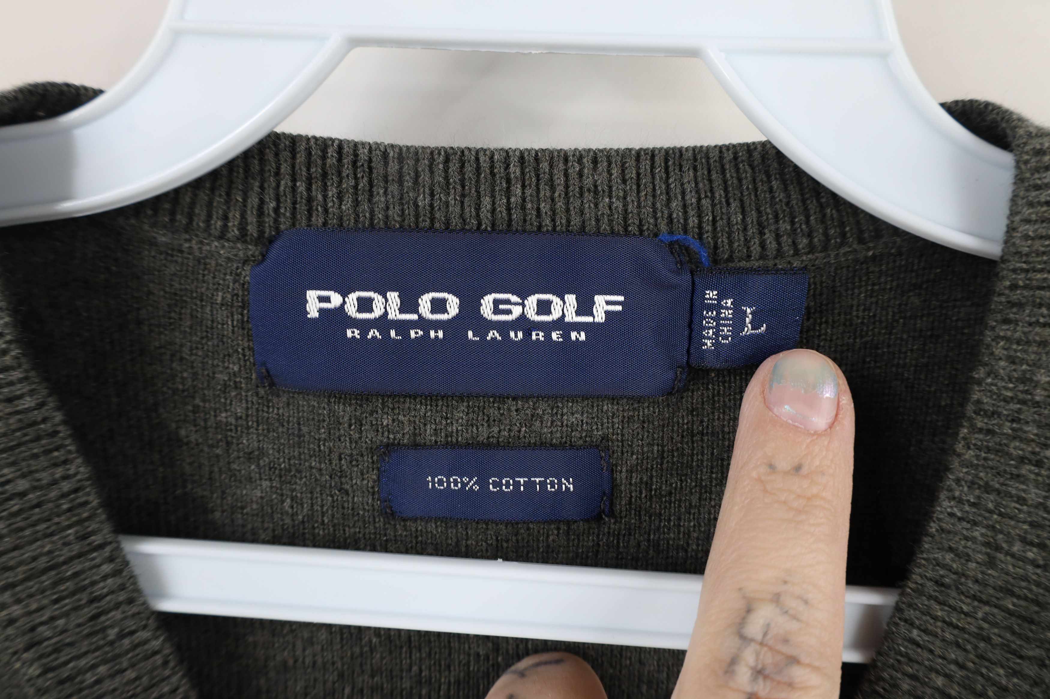 Polo Ralph Lauren Vintage 90s Polo Golf Ralph Lauren Knit Sweater Vest Gray Size US L / EU 52-54 / 3 - 5 Thumbnail