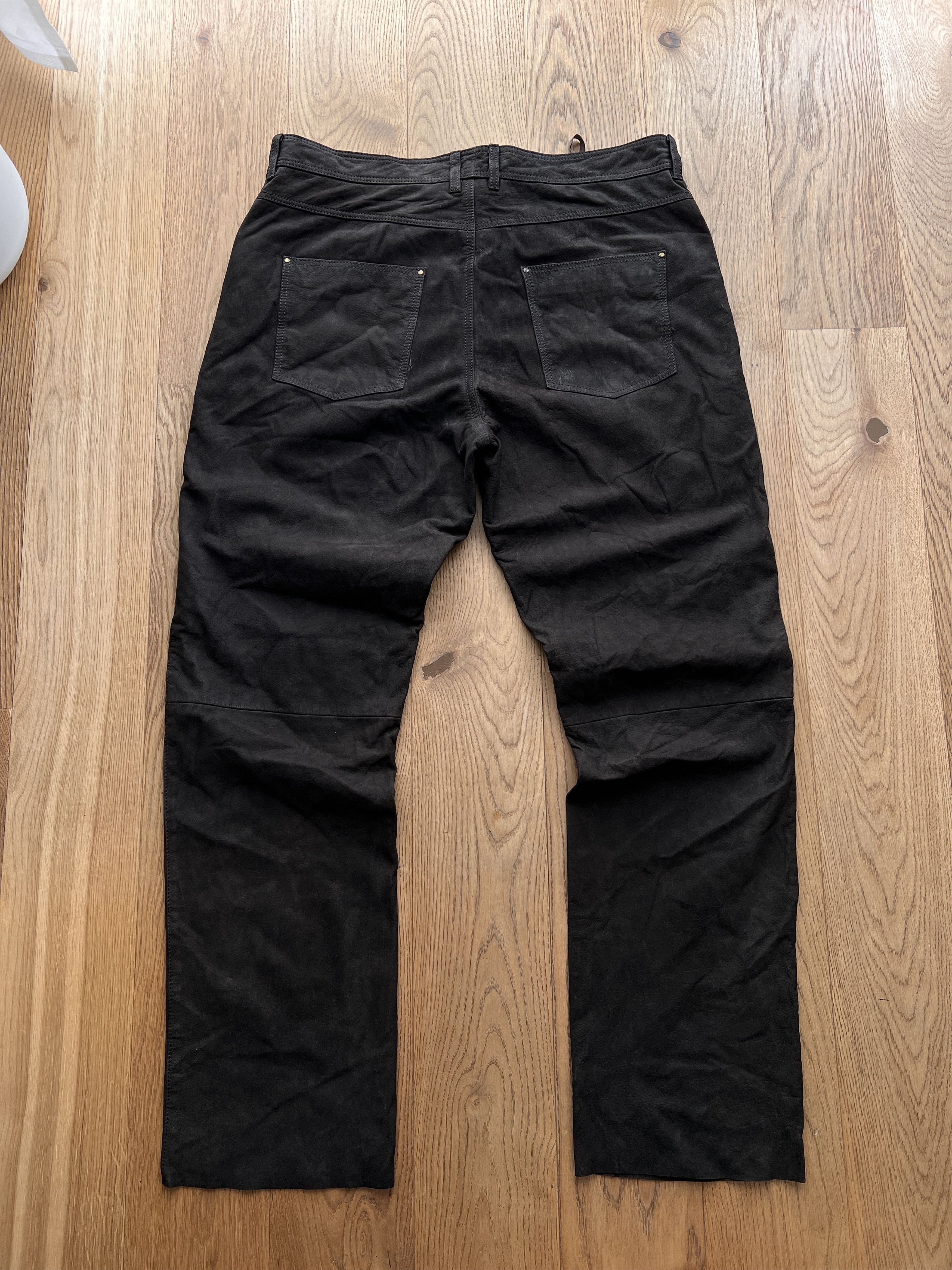 Genuine Leather Vintage 90s real leather pants y2k baggy faded streetfashion Size US 38 / EU 54 - 19 Thumbnail