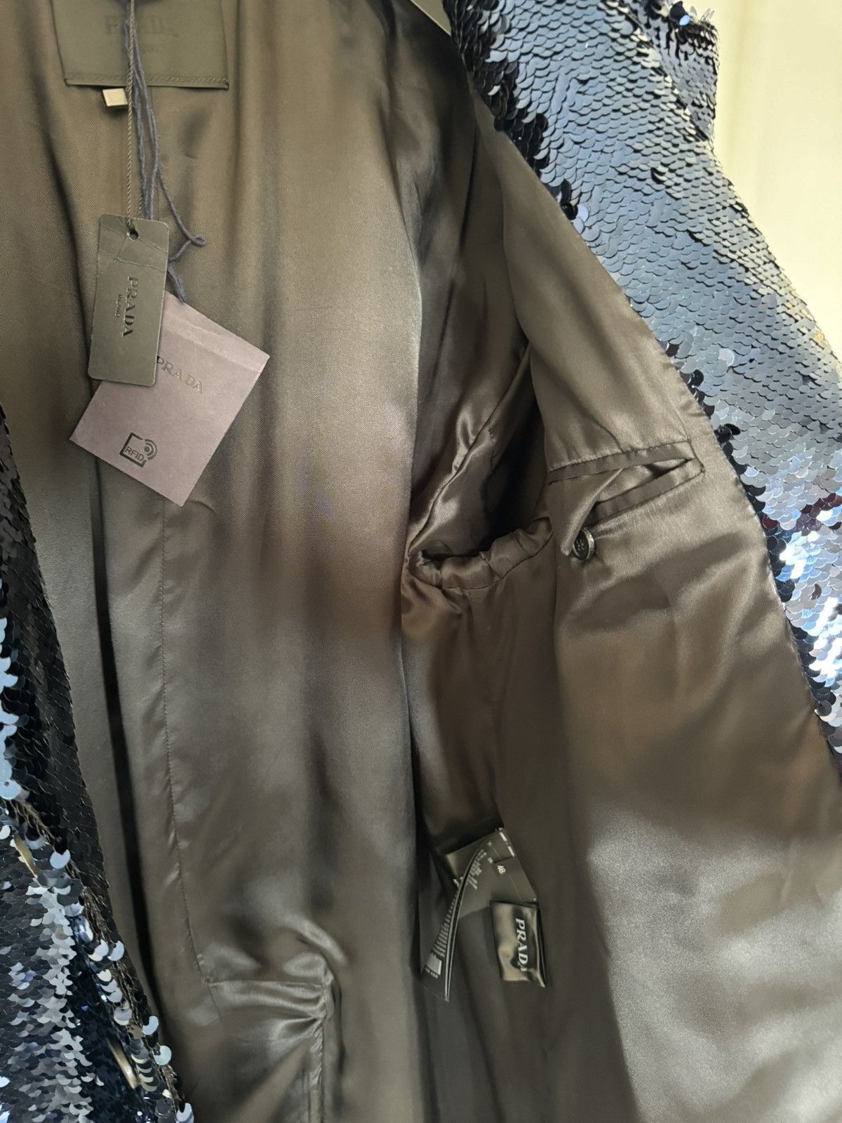 Prada 8200€ Prada BNWT men’s Sequin Cappotto Paillettes coat 48 M Size US M / EU 48-50 / 2 - 10 Thumbnail