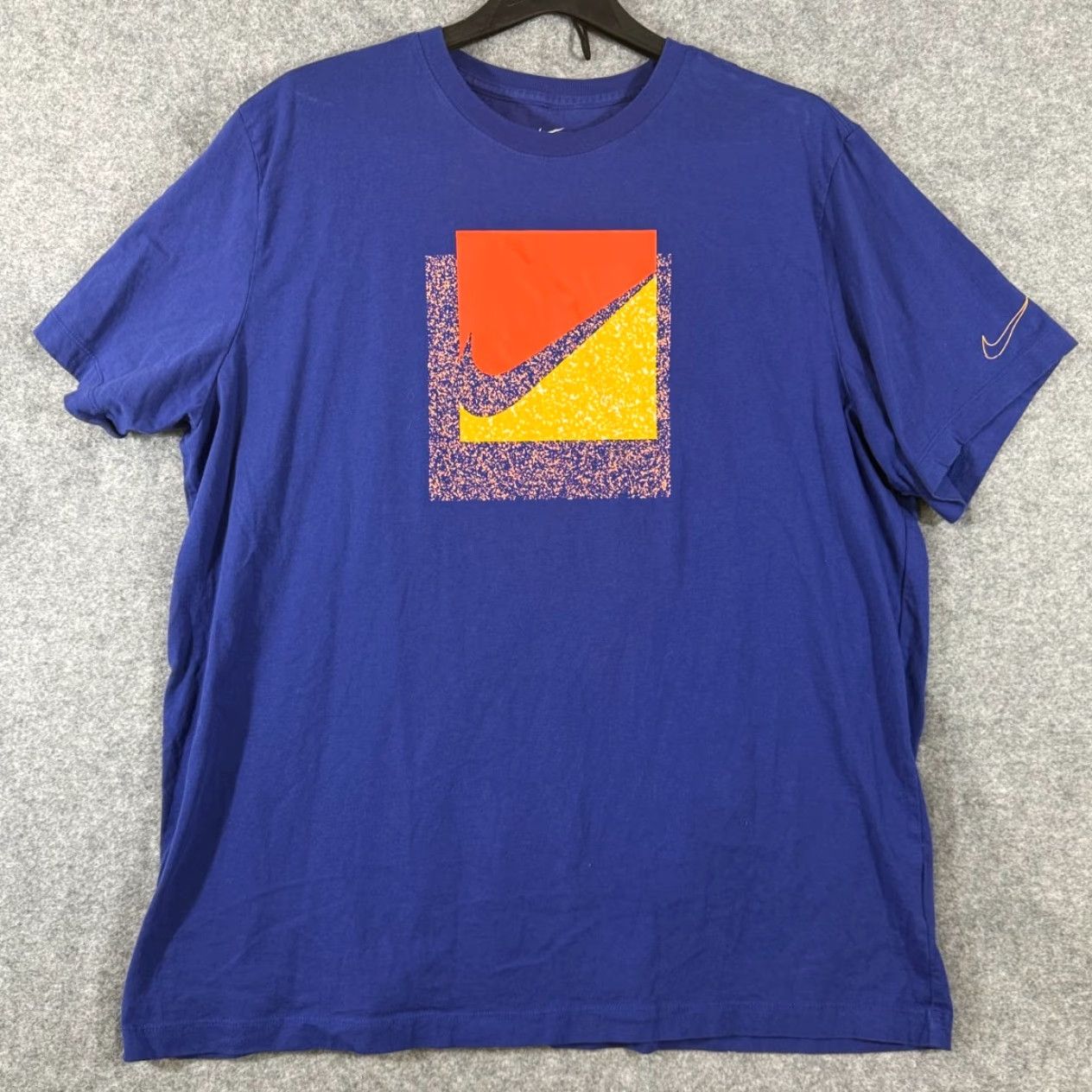 Nike Nike Tee Mens 2XL Blue Sportswear NSW Brandriff Swoosh Box Logo Short Sleeve Size US 39 - 2 Thumbnail