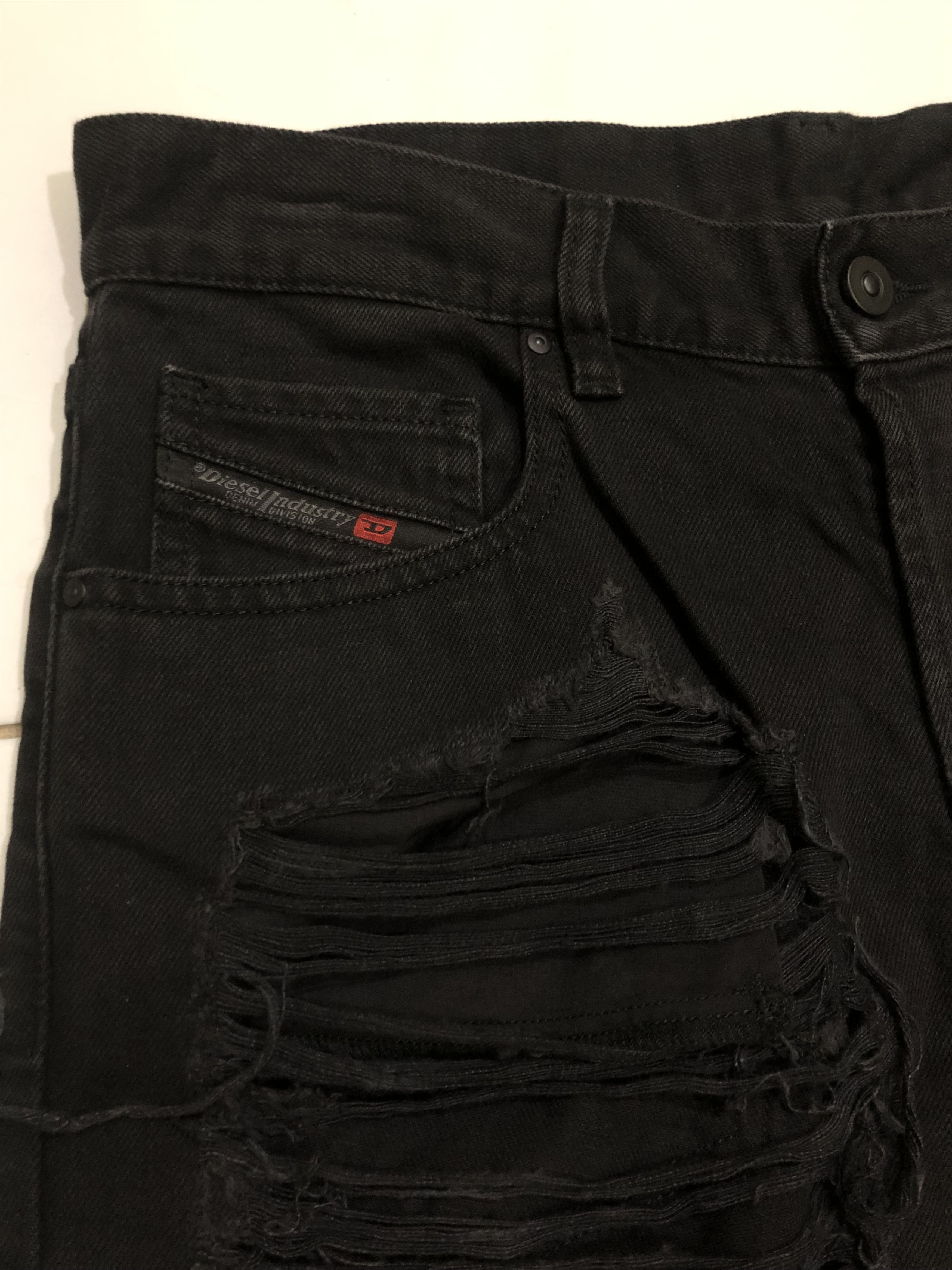 Diesel BNWT Diesel Aryel 084WH Distressed Black Jeans Size 30" / US 8 / IT 44 - 3 Thumbnail