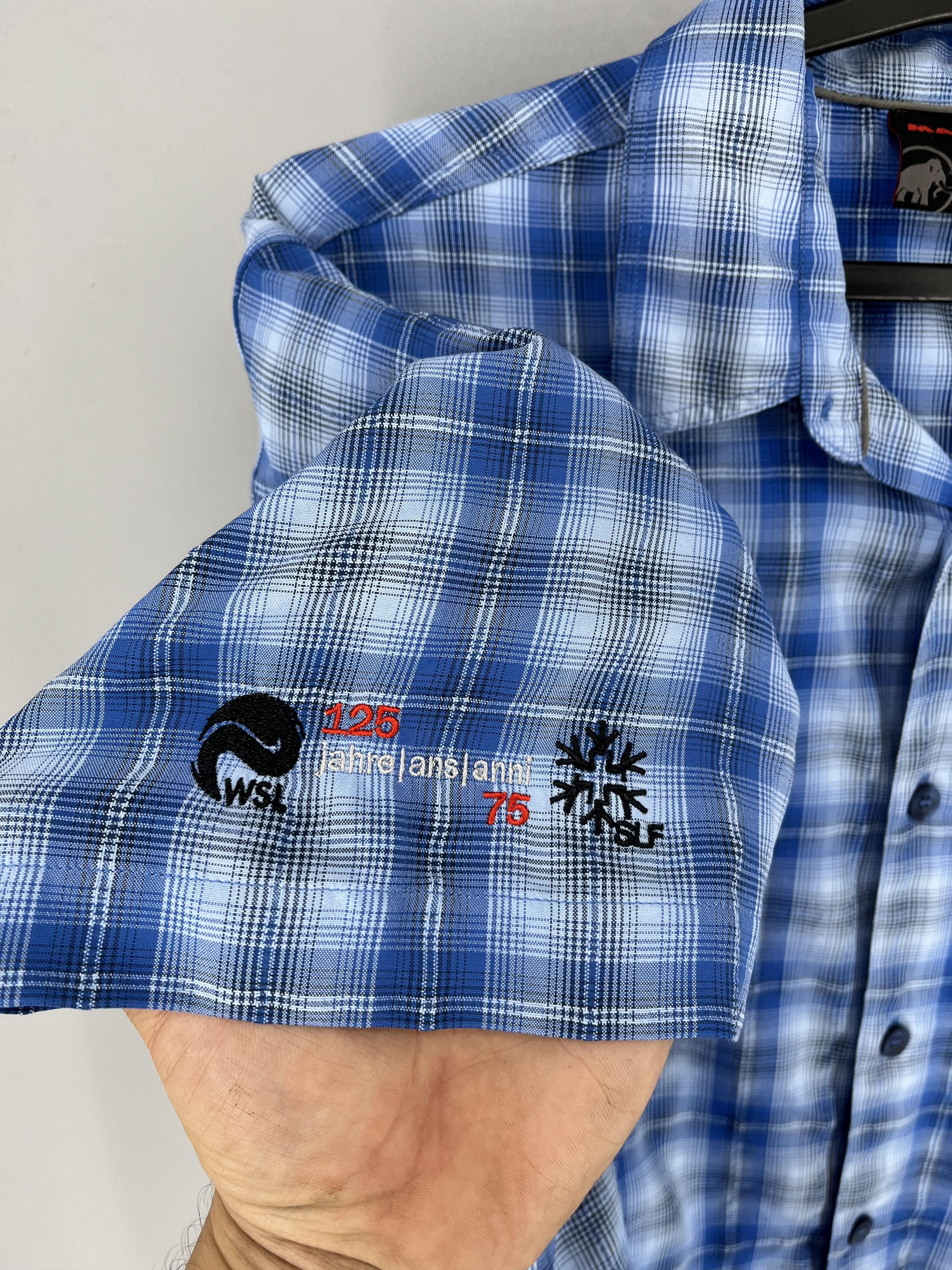 Mammut Mammut Mens L Blue Plaid Short Sleeve Button Up Shirt Shirt Size US L / EU 52-54 / 3 - 8 Thumbnail