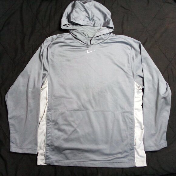 Nike × Vintage Vintage Nike Hoops Mid Swoosh Hoodie Sweatshirt Size US L / EU 52-54 / 3 - 2 Thumbnail