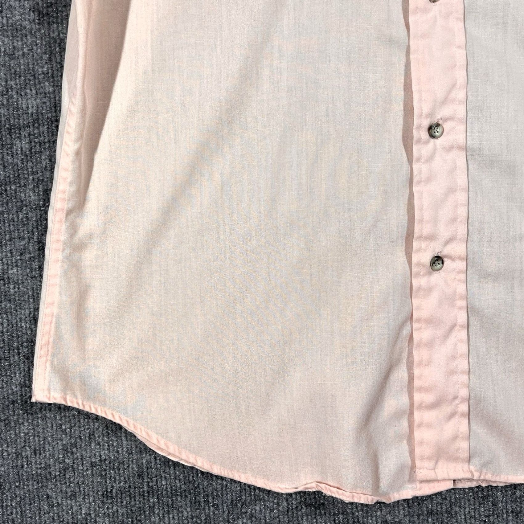 Polo Ralph Lauren VINTAGE Bloomingdales Shirt Mens L Pink 70s Epaulette Polo Ralph Lauren Short Sleeve Button-Front Military/Landgirl Women? Mens Size US L / EU 52-54 / 3 - 5 Thumbnail