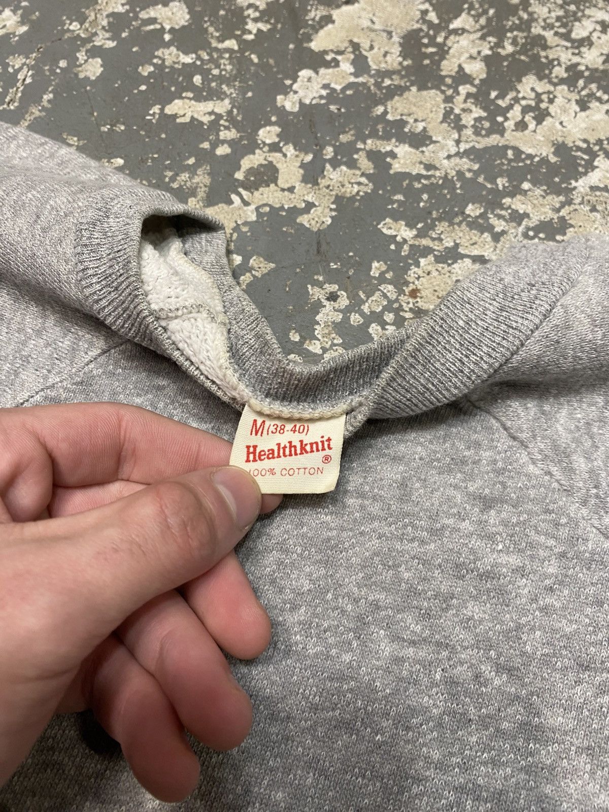 Vintage True Vintage Healthknit Blank Grey 60s Crewneck Sweatshirt Size US M / EU 48-50 / 2 - 4 Thumbnail