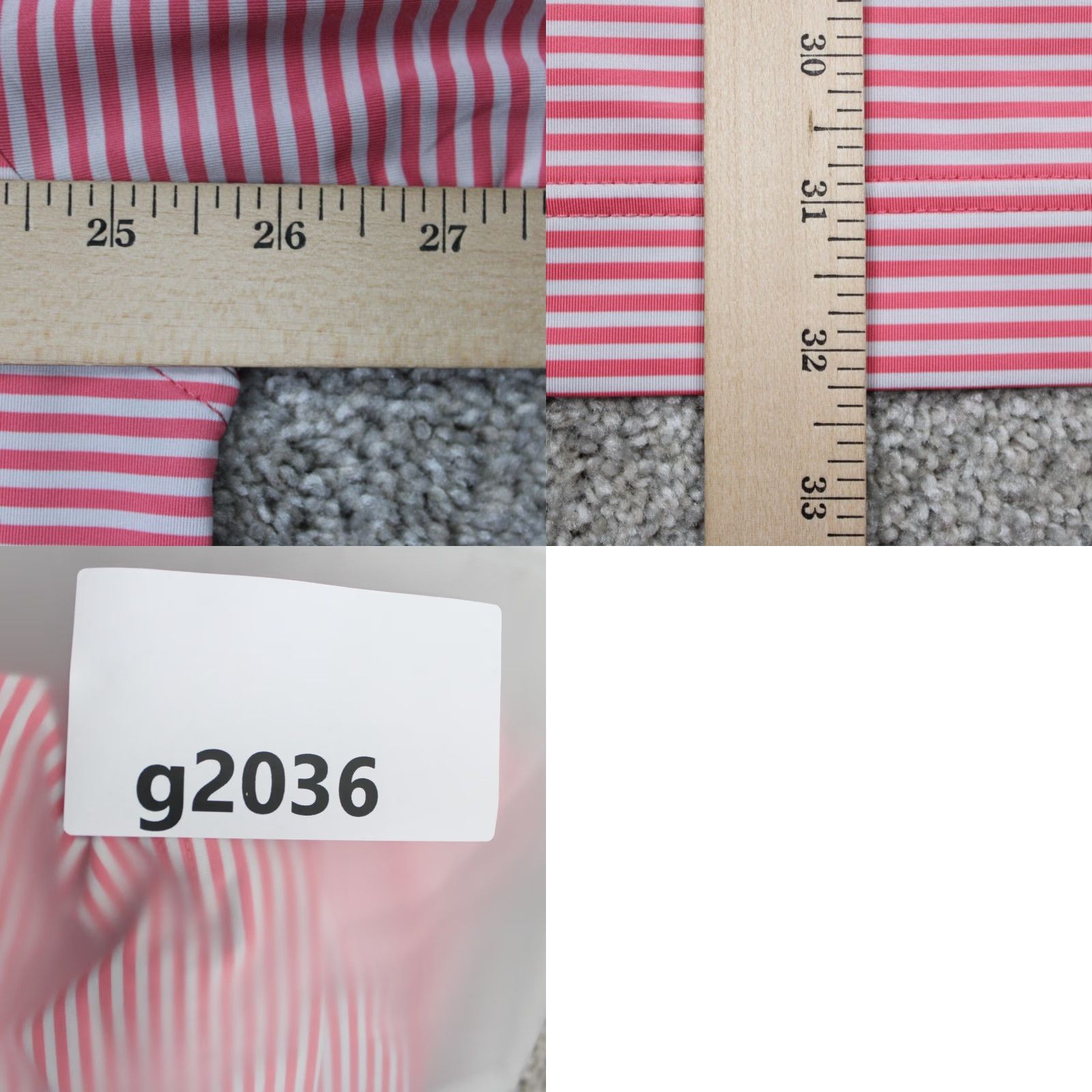 Footjoy FootJoy Polo Shirt Mens XL Pink/White Striped Short Sleeve Golf Stretch Pullover Size US XL / EU 56 / 4 - 9 Thumbnail