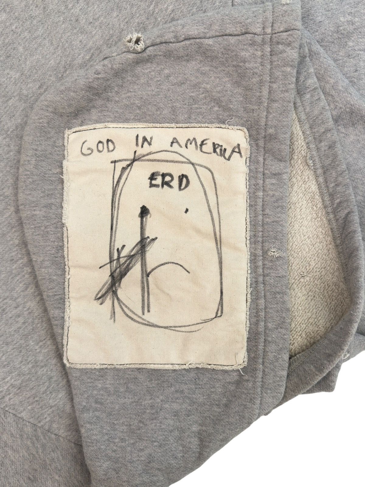Enfants Riches Deprimes Hand Drawn by Henri ‘GOD IN AMERICA’ Patch Sweatshirt Size US XL / EU 56 / 4 - 4 Thumbnail